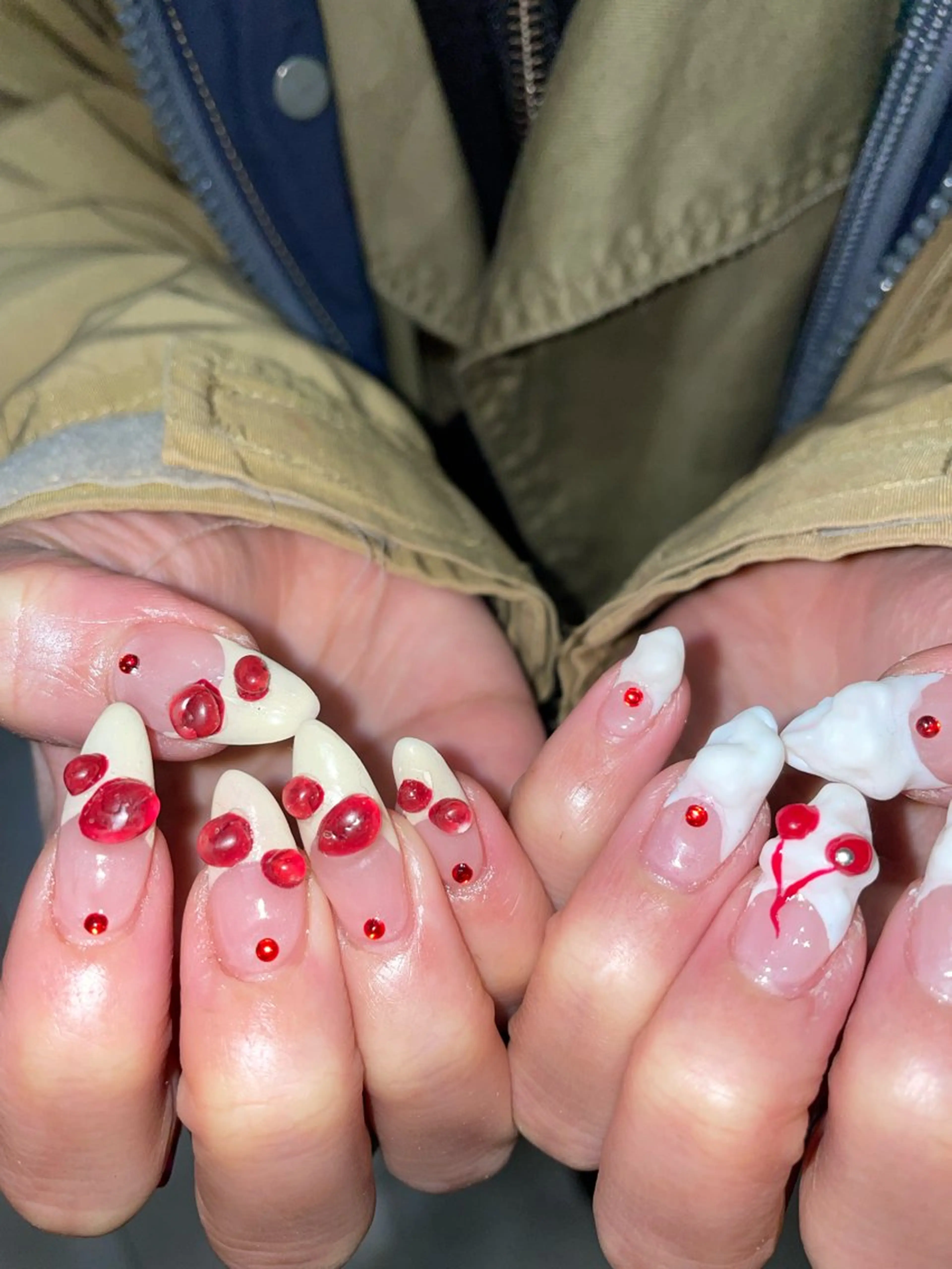 ネイル ジェルネイル パラジェル ハンドネイル hair&nail ☯️アイリ☯️のネイルデザイン