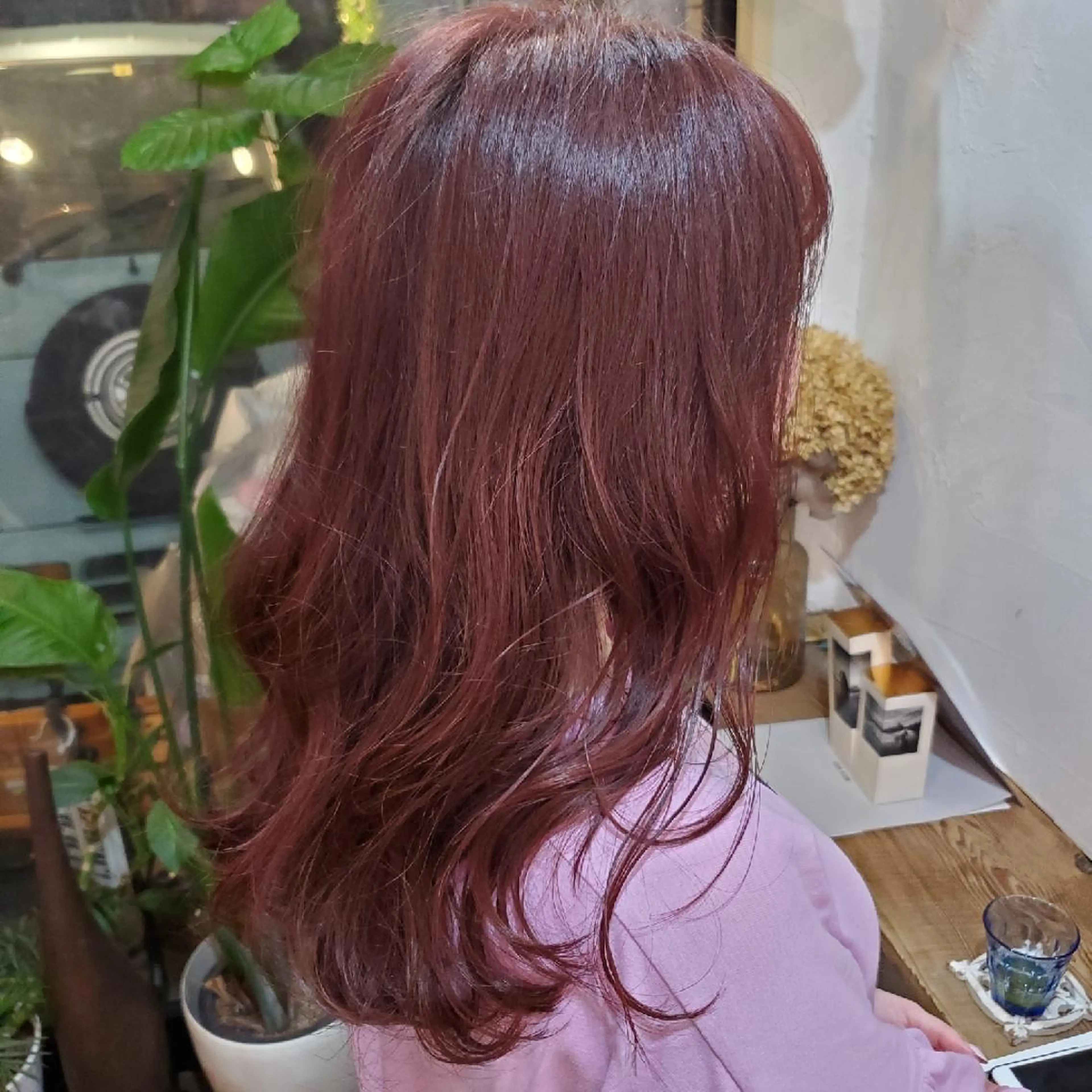 セミロング カラー カット ヘアカラー トリートメント フリーランス所属・韓国ヘア レイヤー くびれヘアMATSUのヘアスタイル
