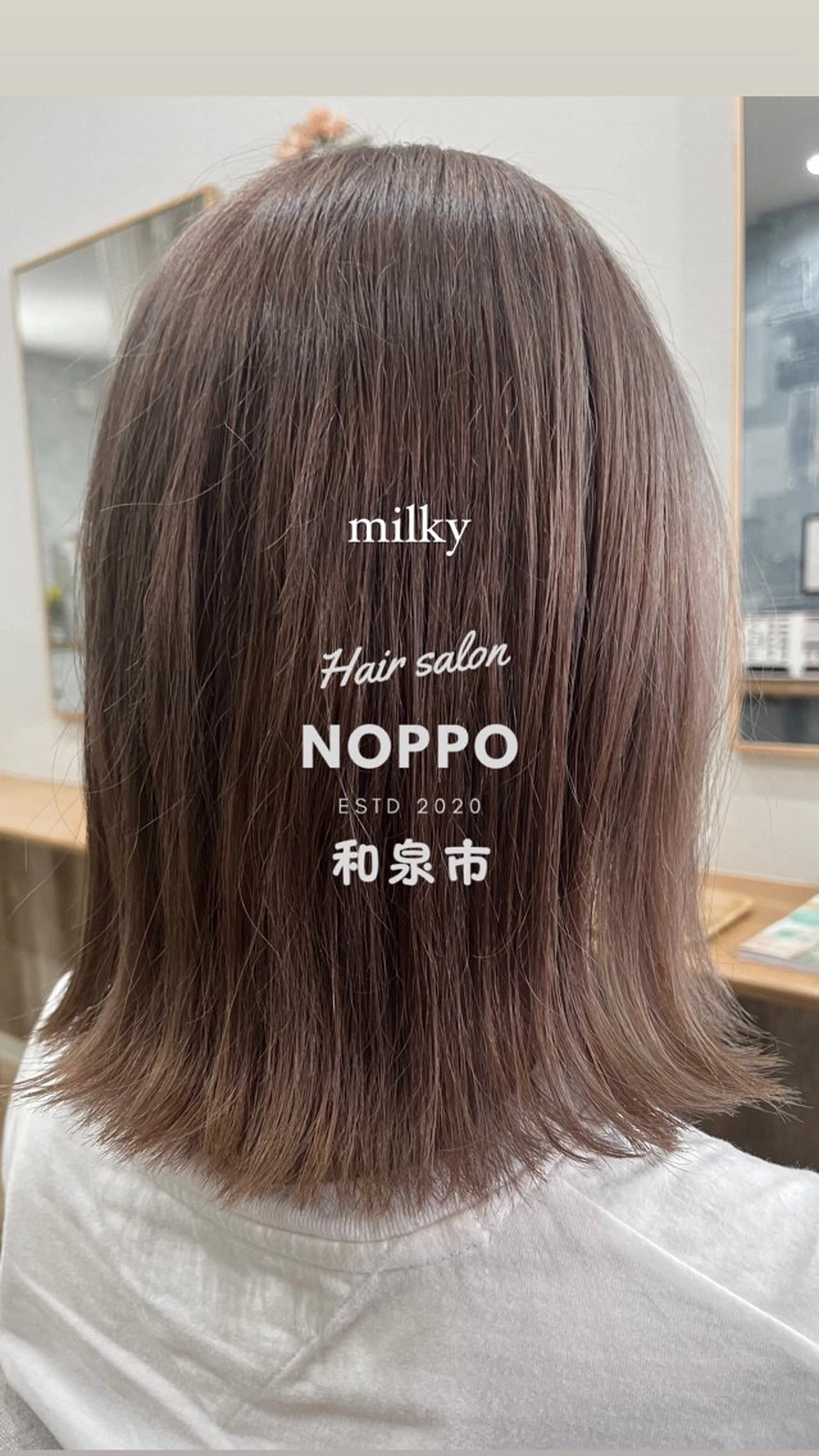 ミディアム カラー noppo所属・NOPPO 和泉市 美容室／奥村　飛鳥のヘアスタイル