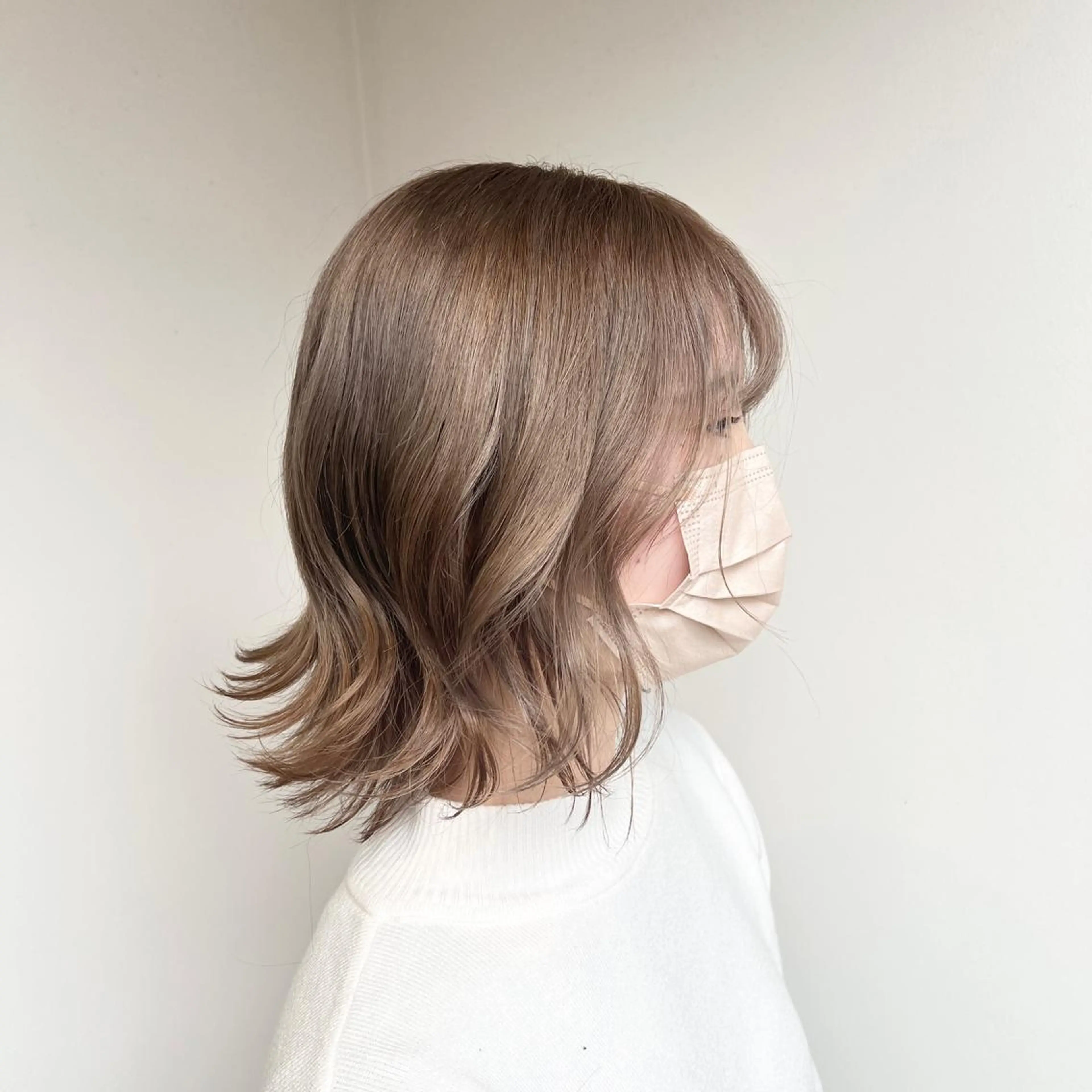 ミディアム カラー パーマ ヘアアレンジ 髪質改善/韓国ヘア 顔まわり特化yutoのヘアスタイル