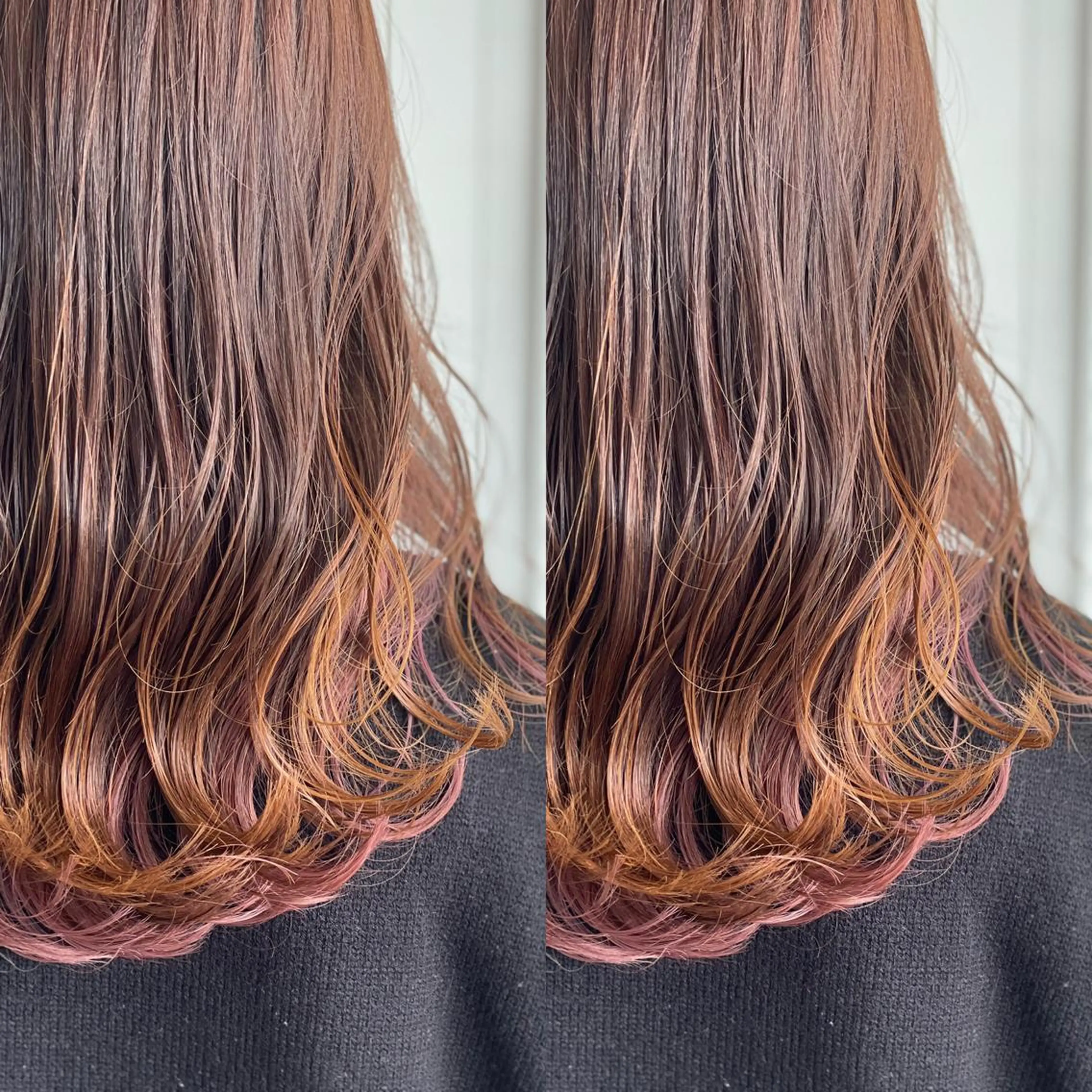 ロング カラー インナーカラー ピンクカラー Snaly カラー特化ページのヘアスタイル