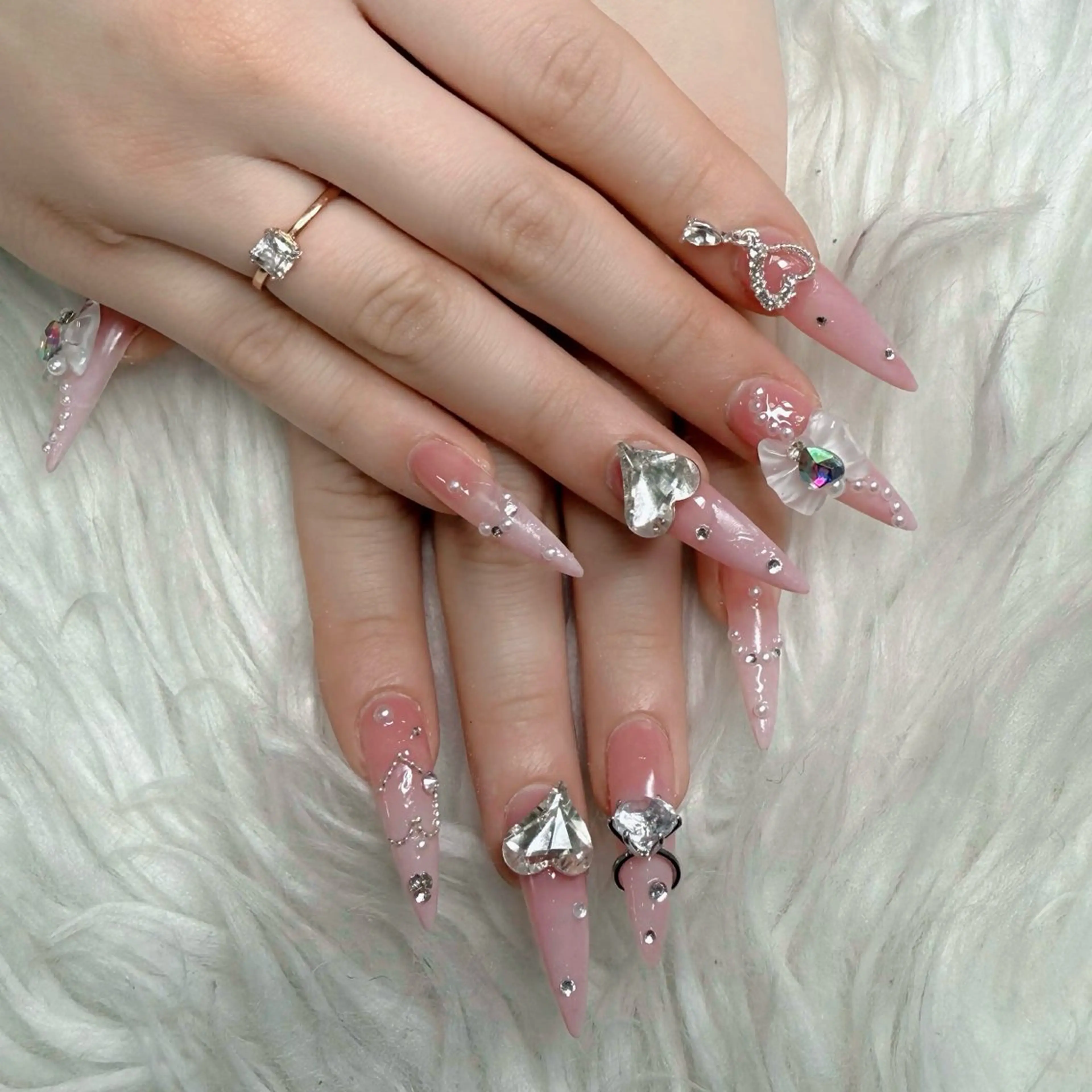 ネイル フットネイル フレンチネイル グラデーション 韓国ネイル ロングネイル ハンドネイル Hani Nail Salonのネイルデザイン