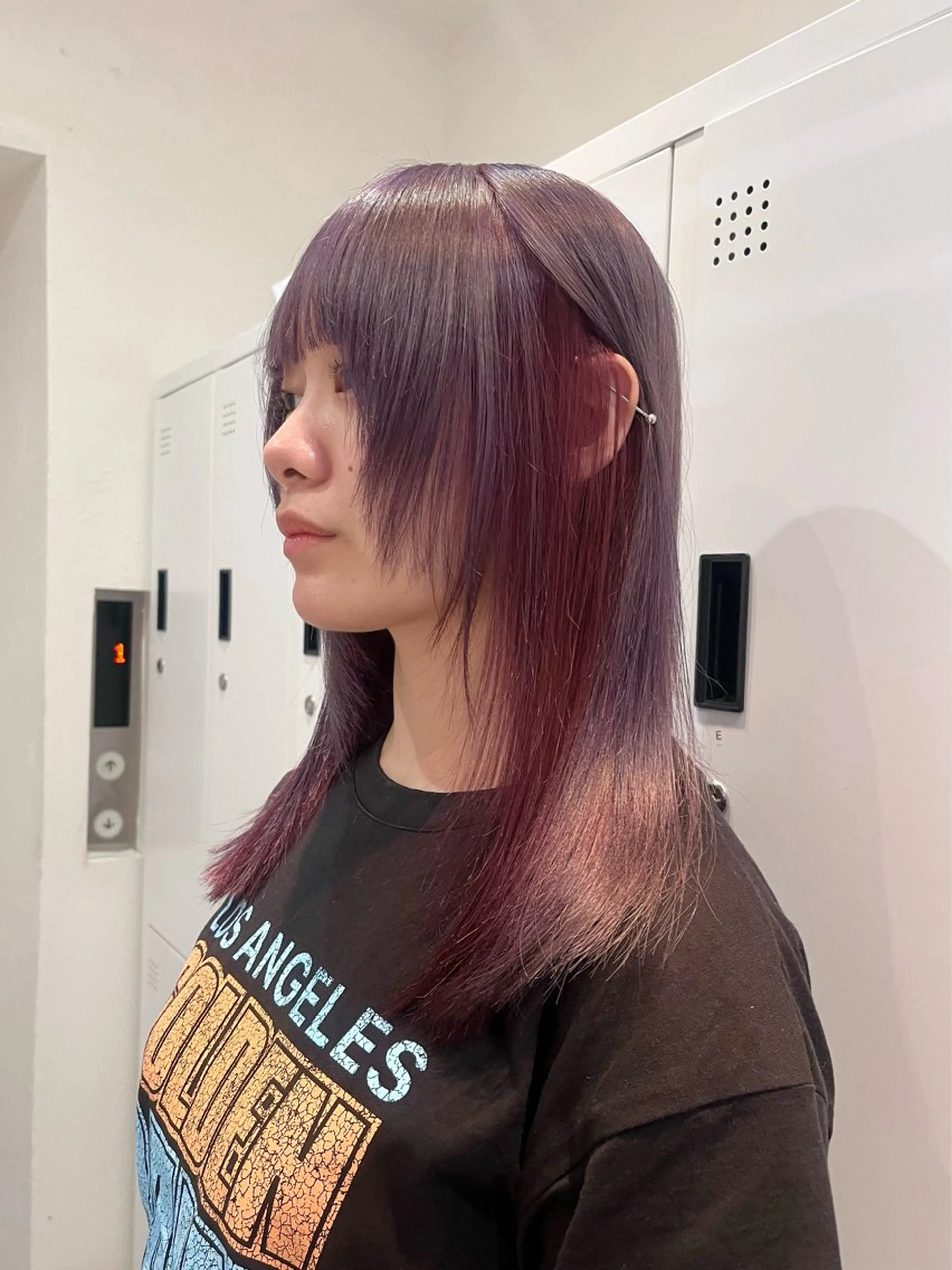 セミロング カラー カット ヘアカラー トリートメント ﾚｲﾔｰ🩵透明感 ೀユイ🌙のヘアスタイル