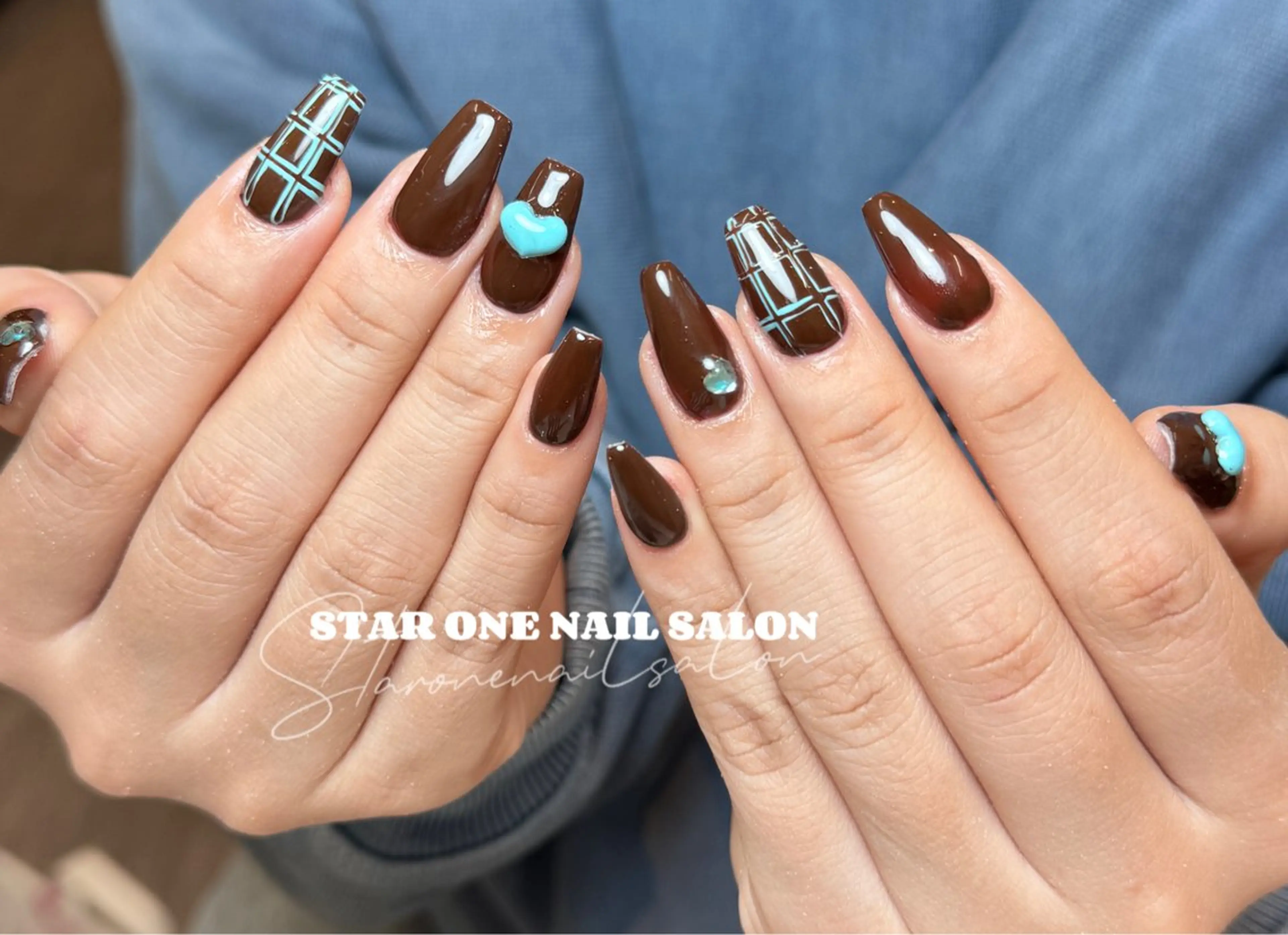 ネイル ハンドネイル 星 あみのネイルデザイン