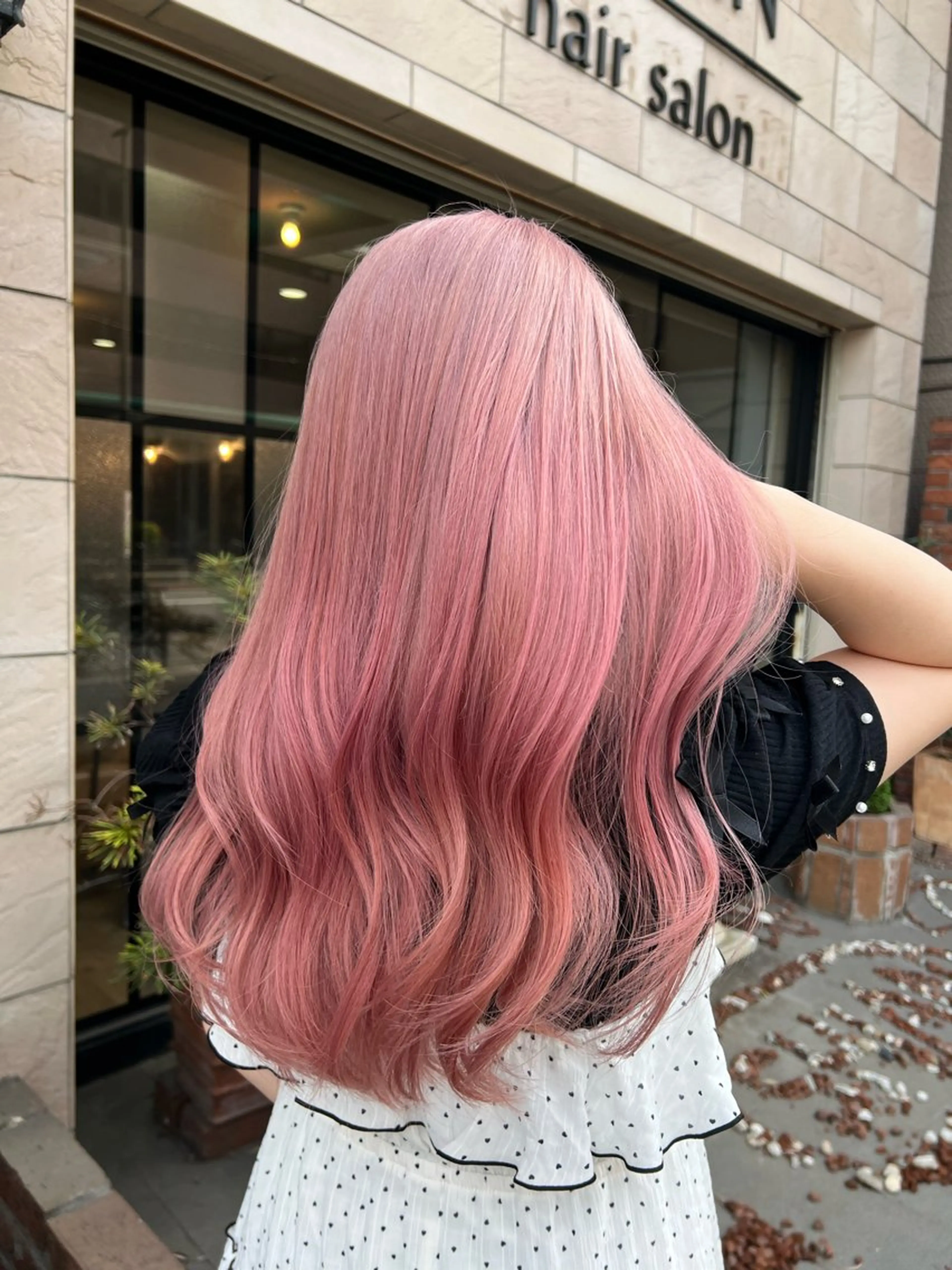 🦋全体ブリーチ+オンカラーの写真