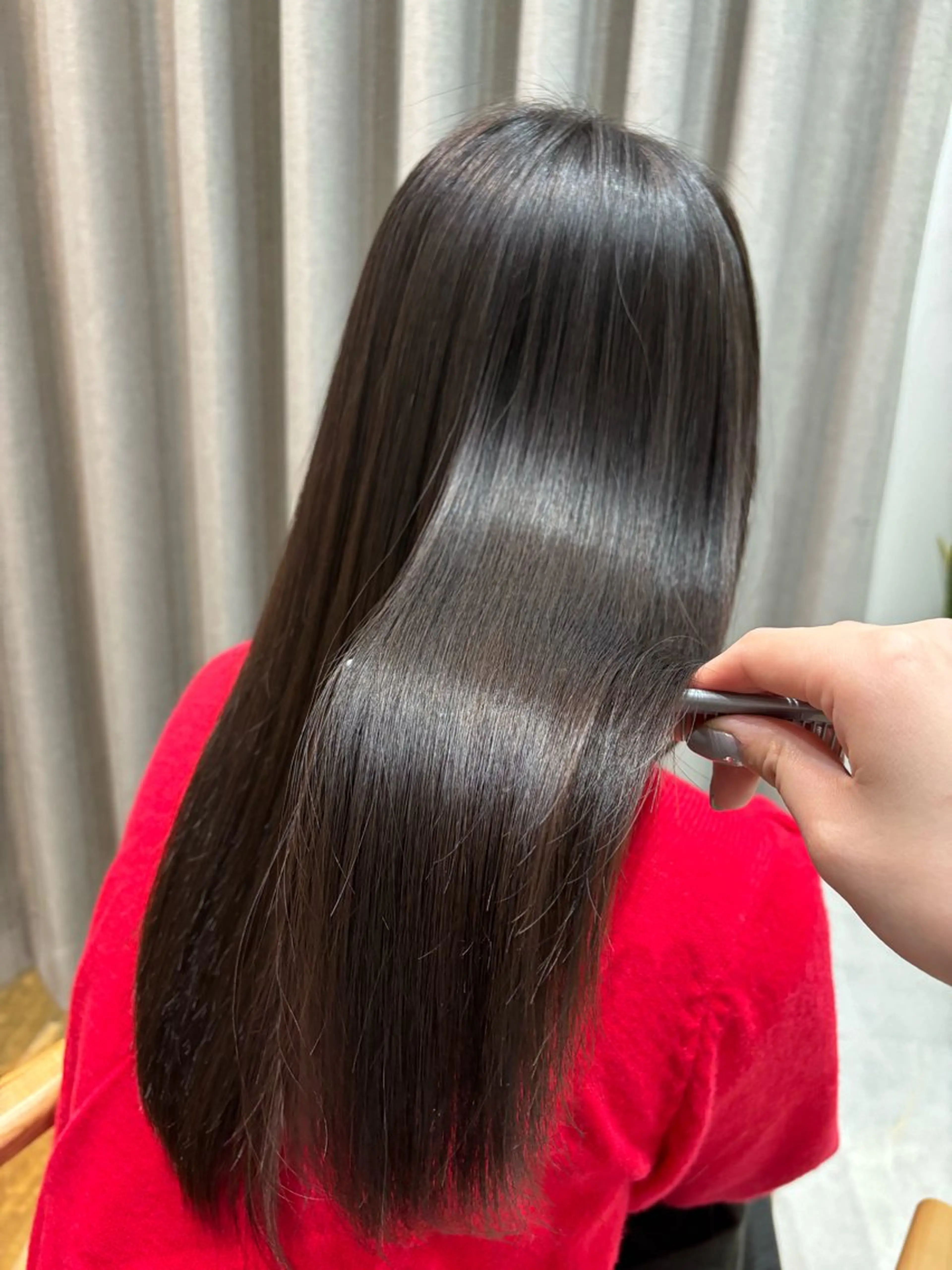 ロング パーマ ストレートパーマ 🤍美髪縮毛/髪質 改善/池上夏凜🤍のヘアスタイル