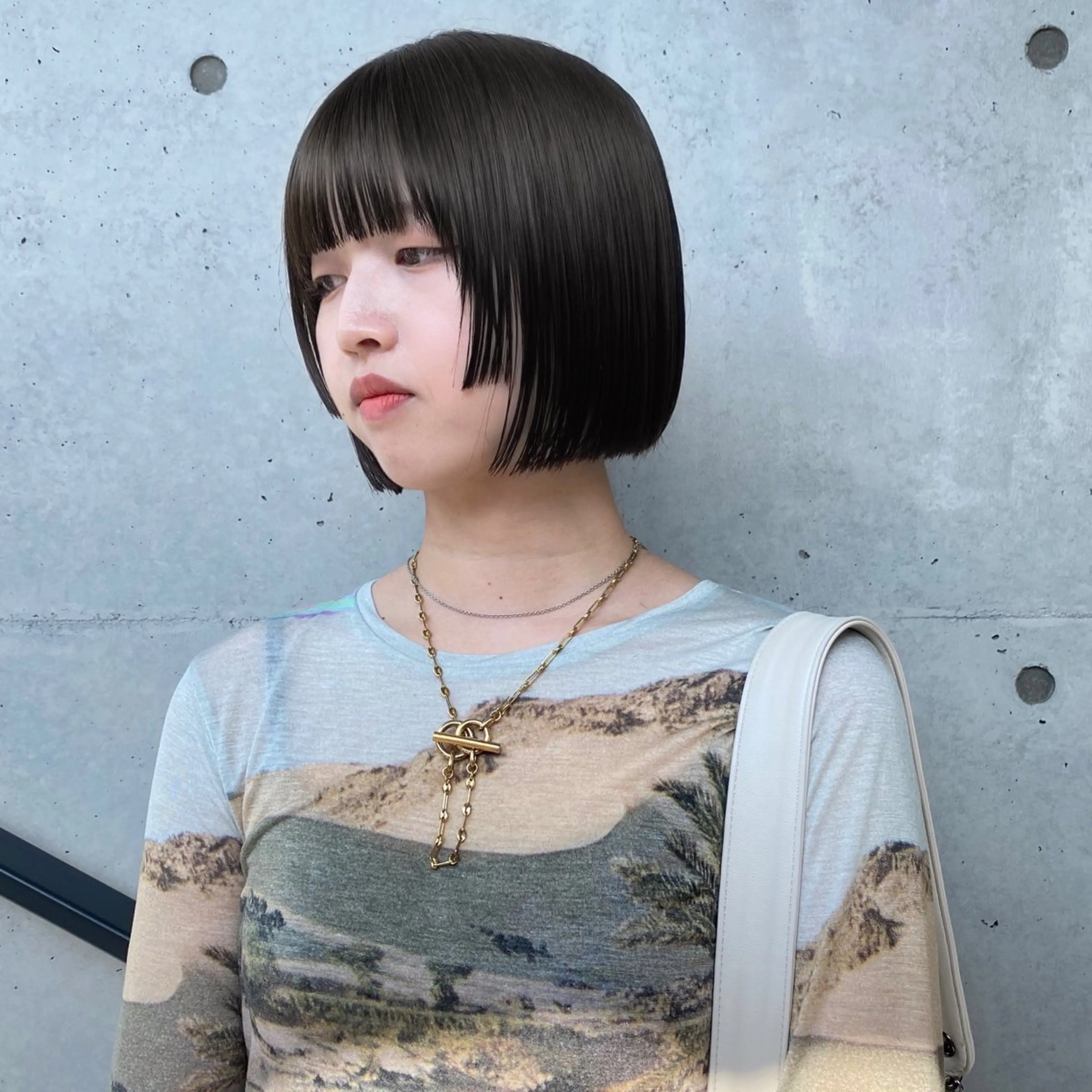 ショート カラー ボブ/ミニボブ 透明感カラーkadoのヘアスタイル