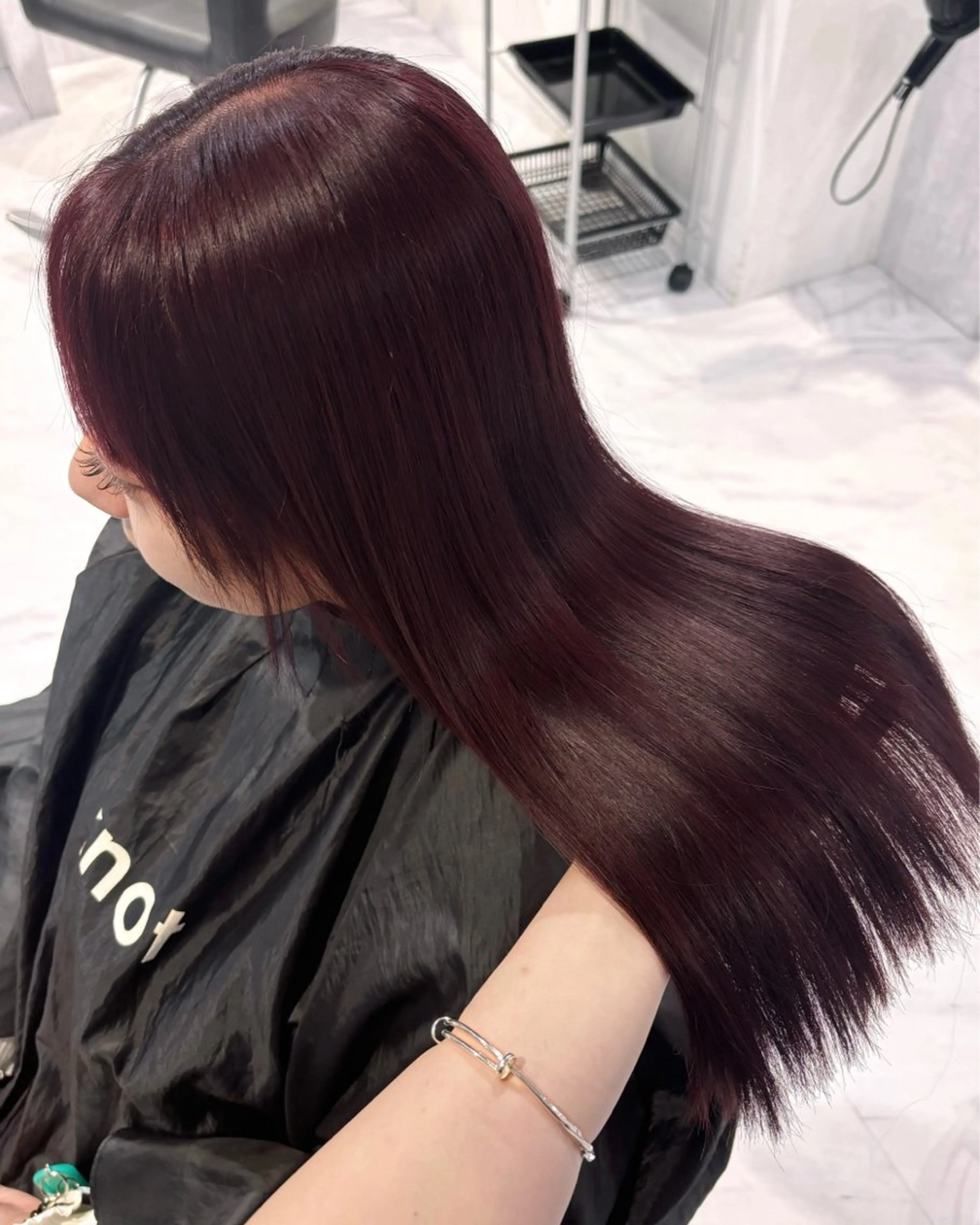 ロング カラー カット ヘアカラー トリートメント ヘッドスパ ヘアセット 表参道♡暗髪♡ 艶カラー♡アユミのヘアスタイル