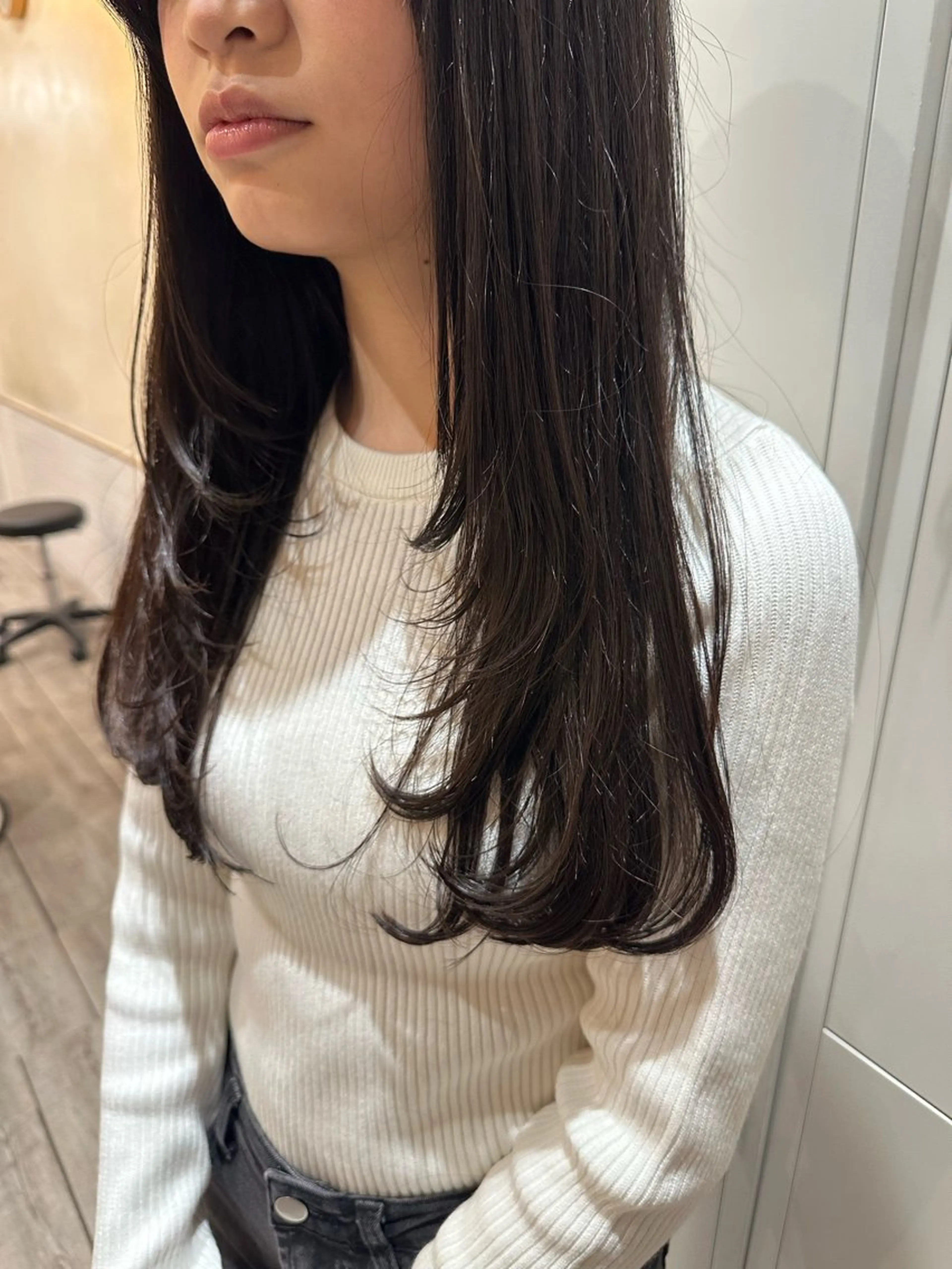 ロング 顔周りカット レイヤーカット カット 🧼ROMEO京橋店 岡﨑桃花🧼のヘアスタイル