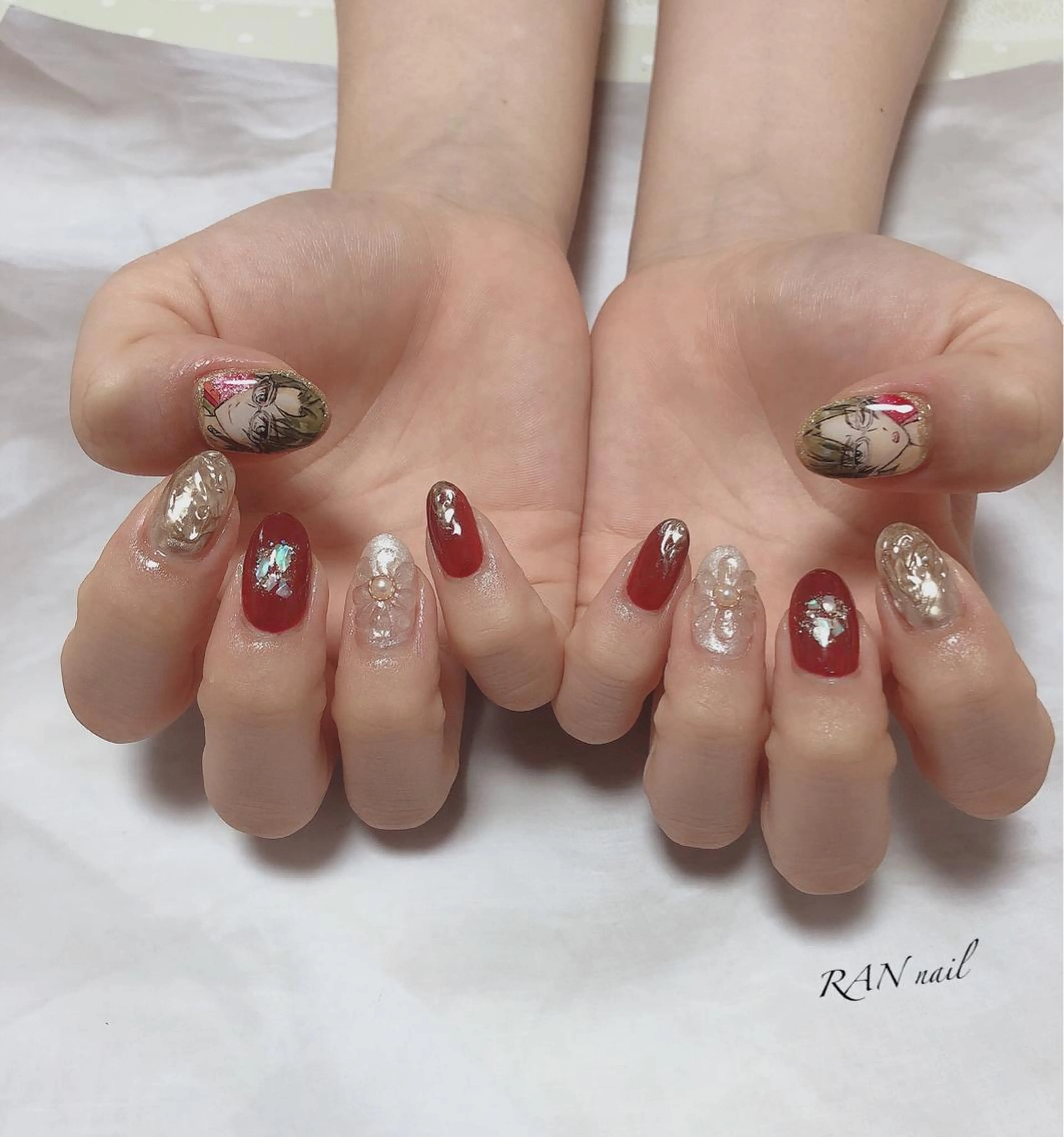 ネイル 成人式 春ネイル 夏ネイル ネイルチップ ハンドネイル フットネイル RAN nail 〜ランネイル〜所属・RAN nailのネイルデザイン