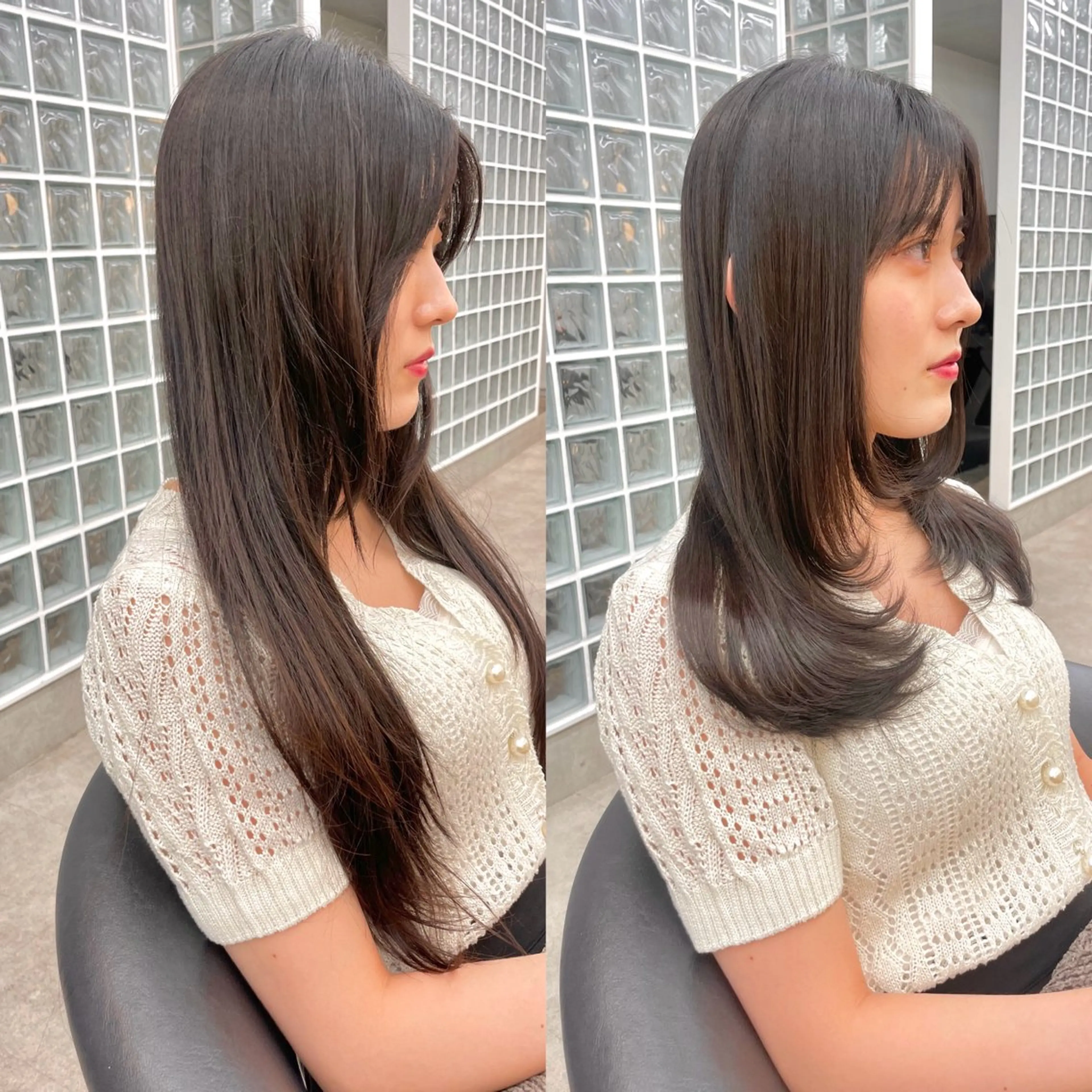 ミディアム Misaki /ボブ/縮毛矯正のヘアスタイル
