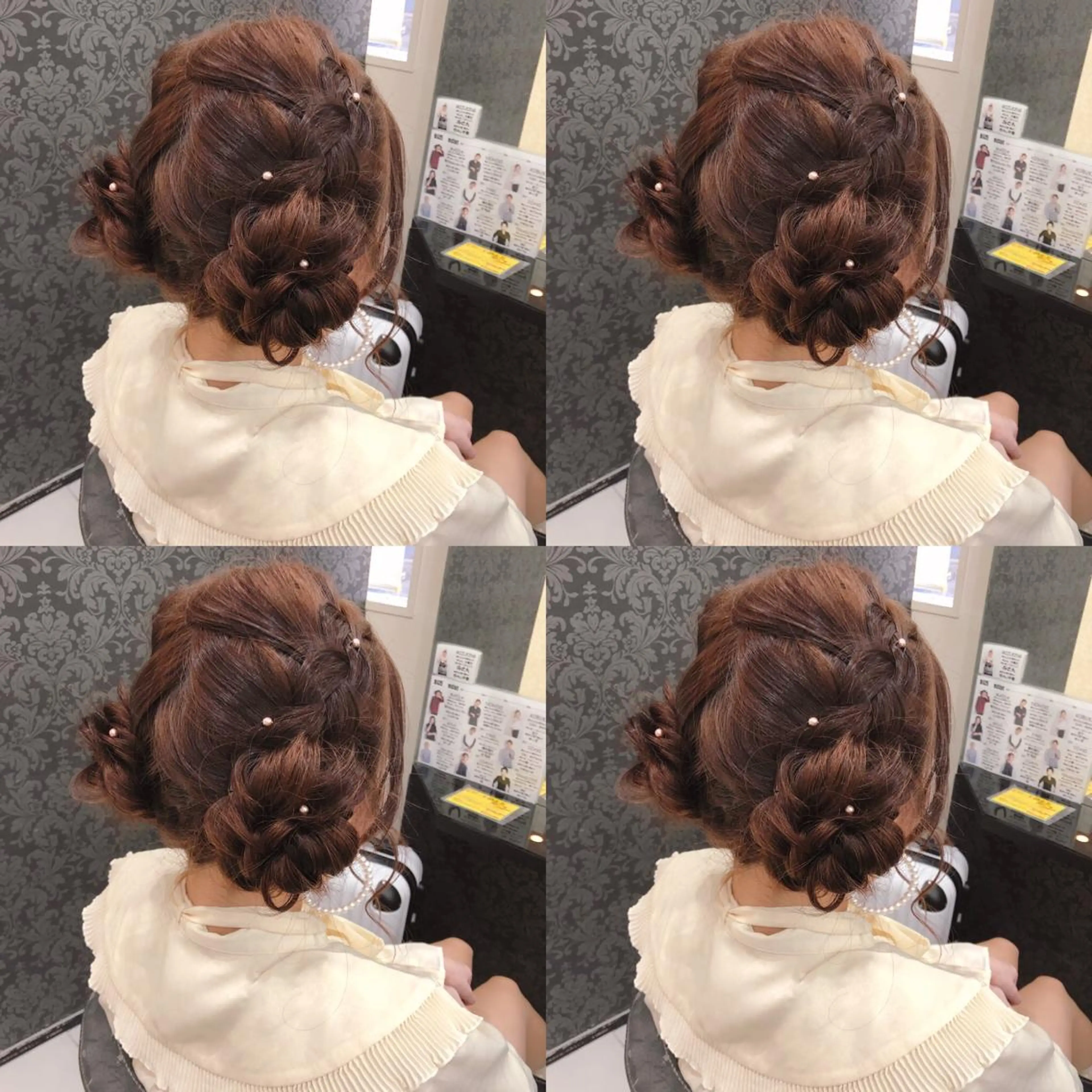 ミディアム ヘアアレンジ お団子ヘア ヘアセット 🌷MAYU 🌷のヘアスタイル