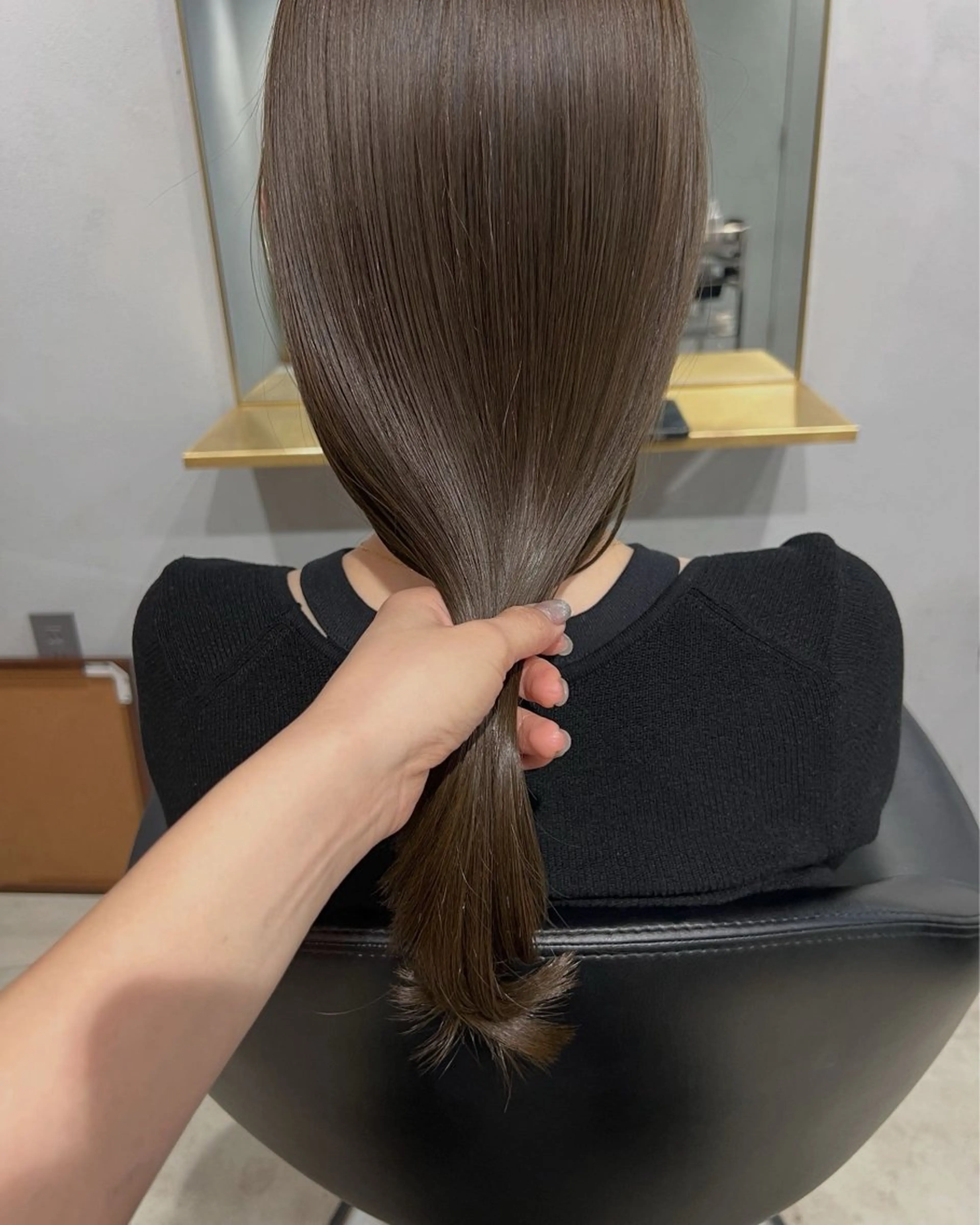 セミロング カラー akane/ボブ /オリーブベージュのヘアスタイル