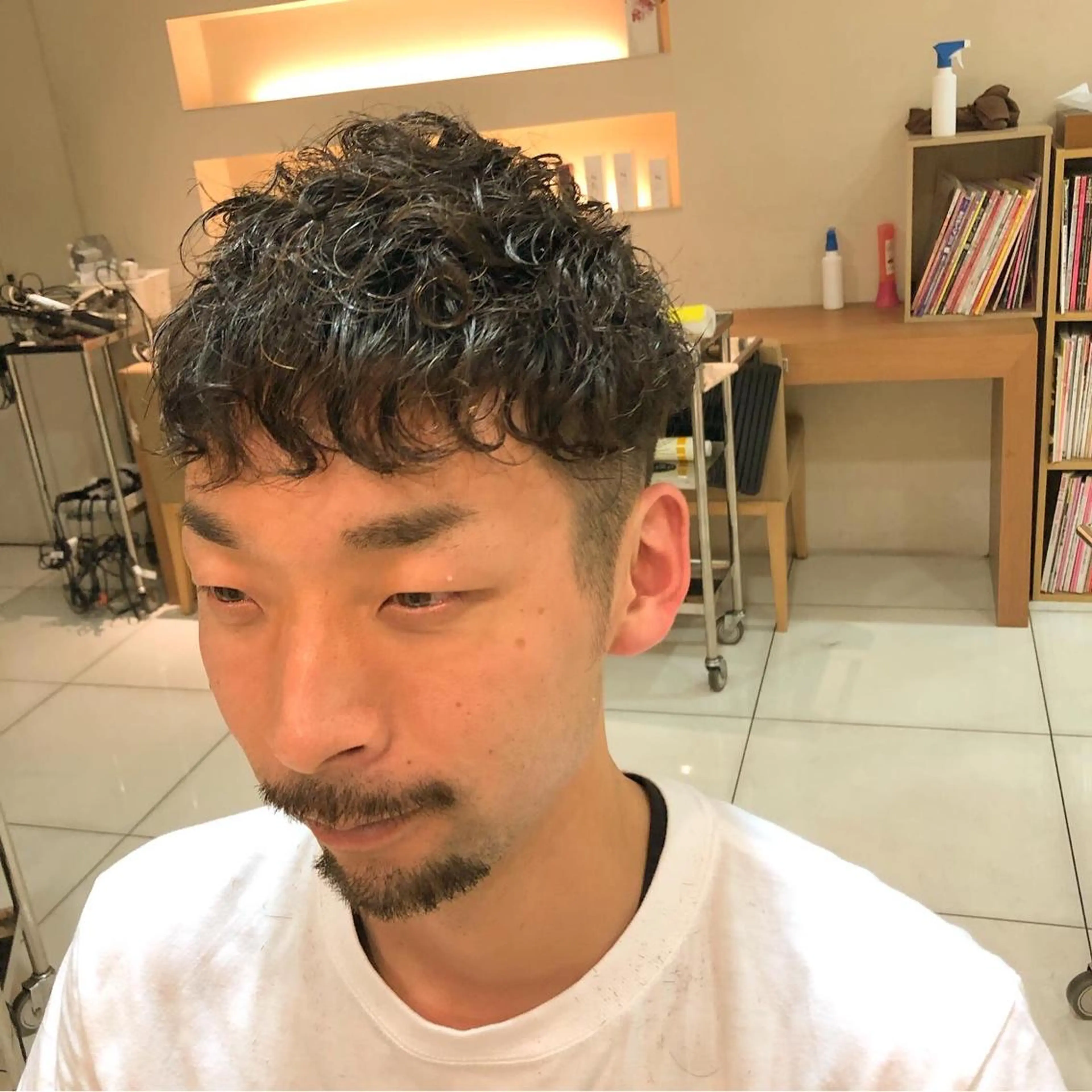 ショート パーマ メンズ 坂元 智信のヘアスタイル