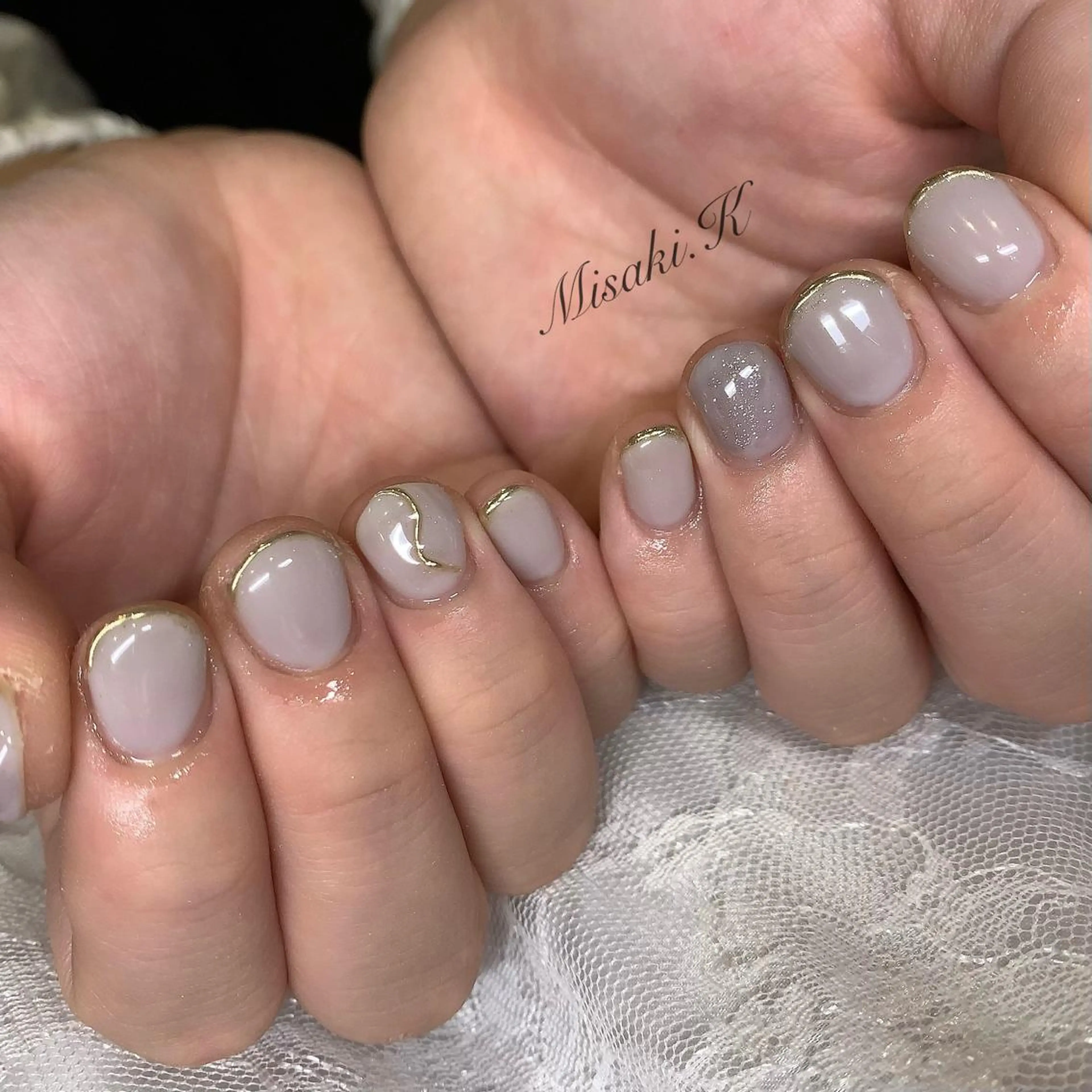 ネイル アートネイル ミラーネイル K. Misakiのネイルデザイン