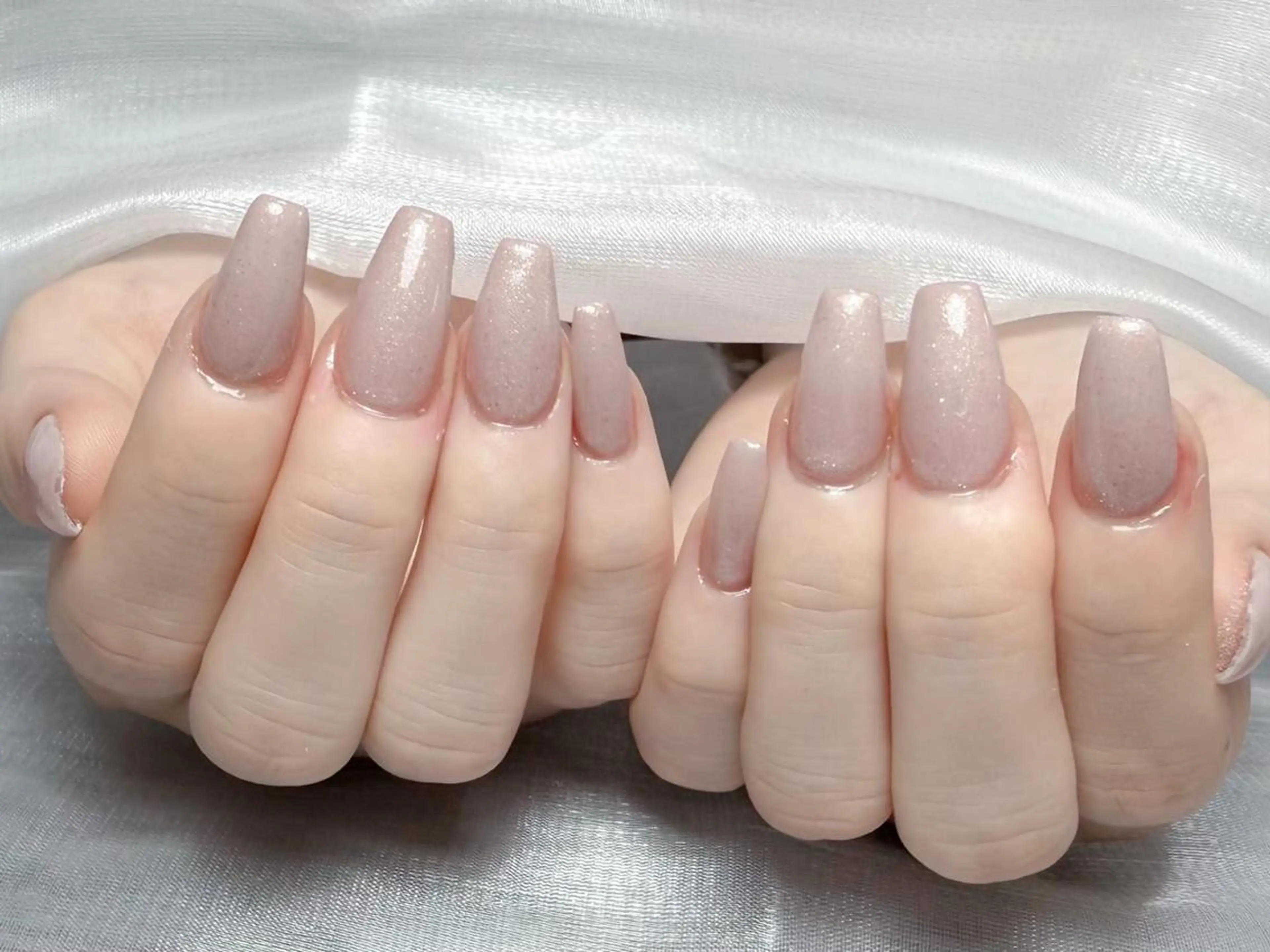 チップ長さだし+ワンカラー/ラメグラ【初回ソフトジェルオフ無料】の写真