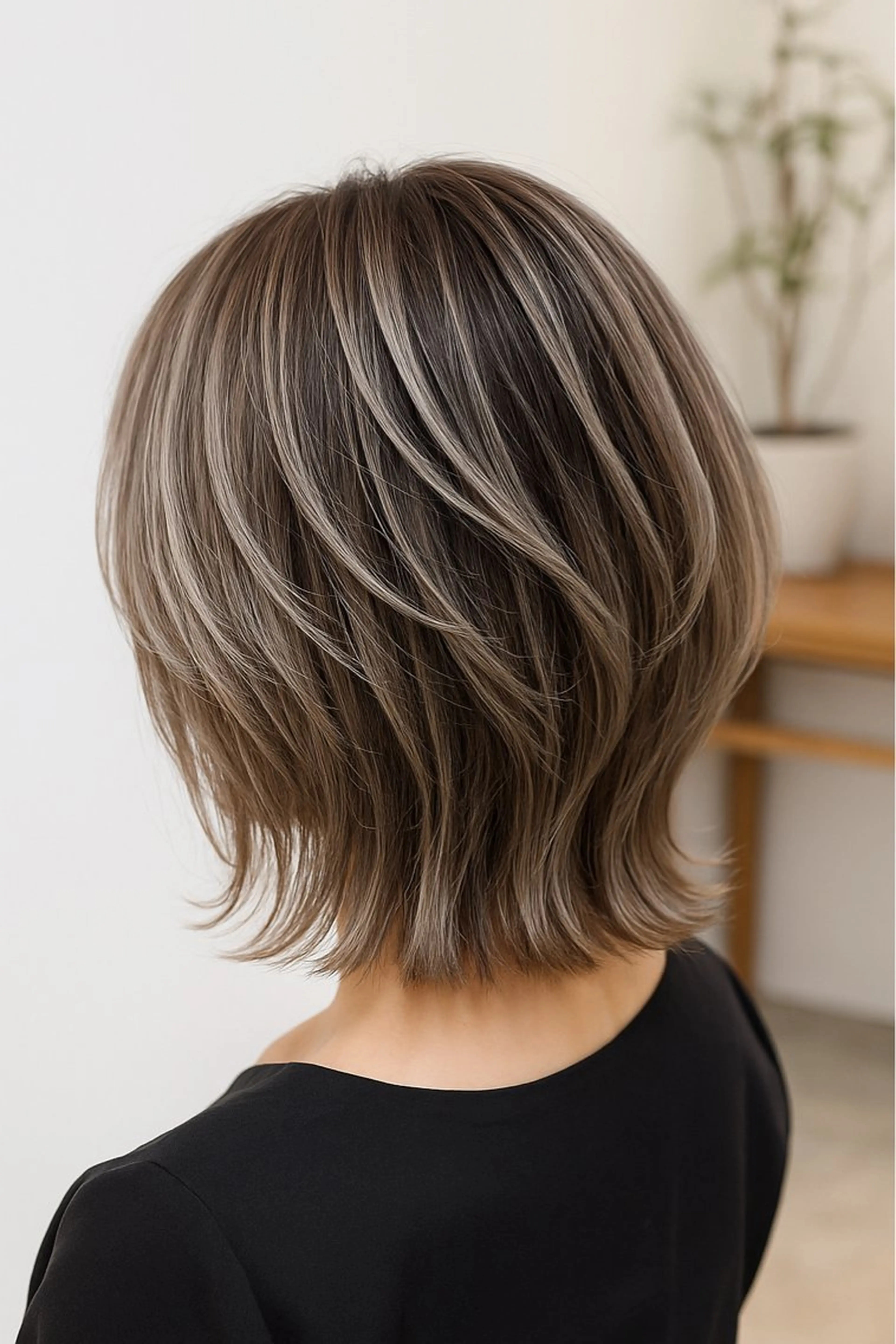 ミディアム カラー ヘアカラー Mirareee tokyo所属・バレイヤージュ/ シャドウルーツ/安室のヘアスタイル