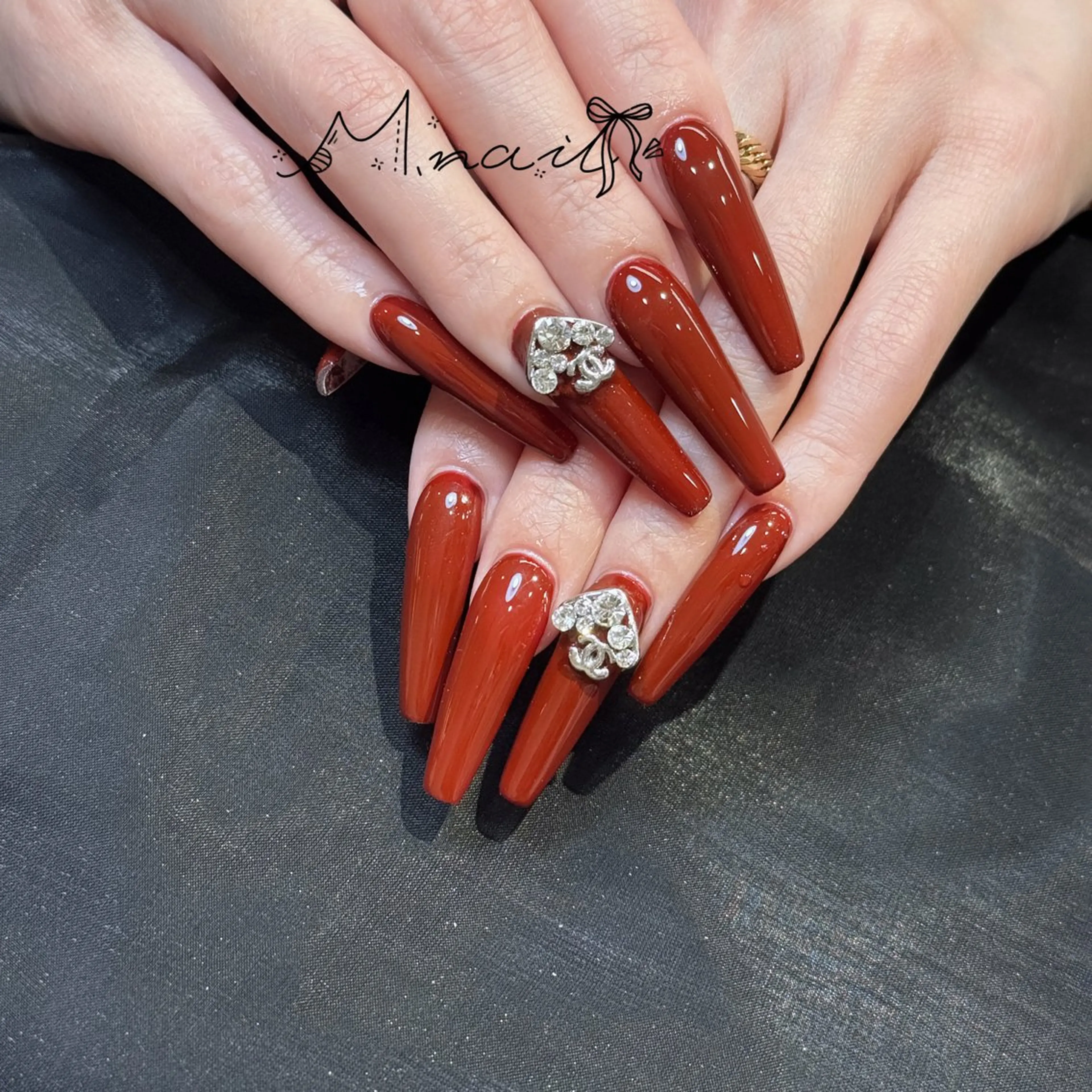 ネイル 長さ出し ワンカラーネイル M. nail【銀座店】のネイルデザイン