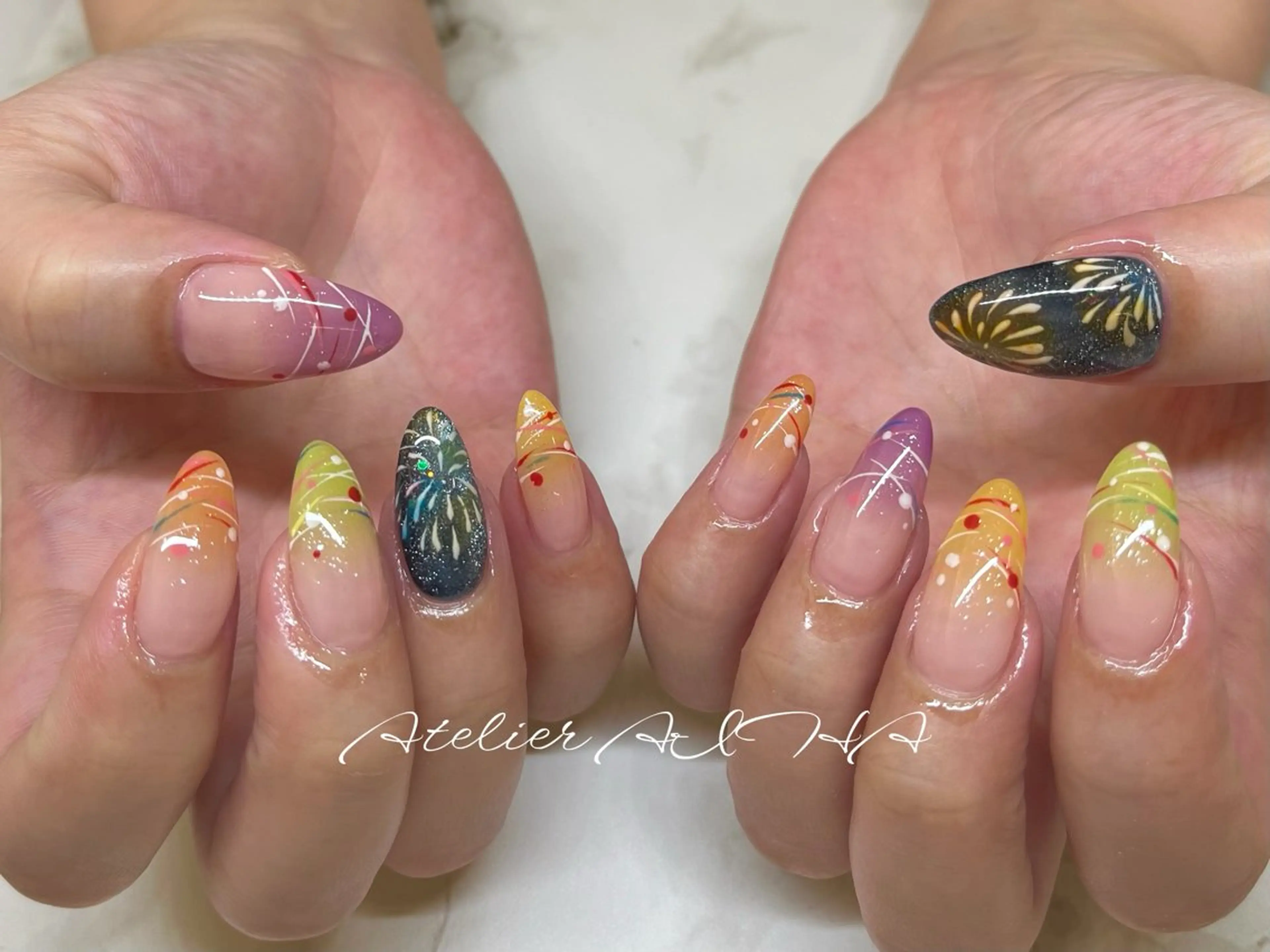 ミディアム ハンドネイル アトリエAIHA所属・アトリエAIHA★ フィルイン推奨サロンのネイルデザイン