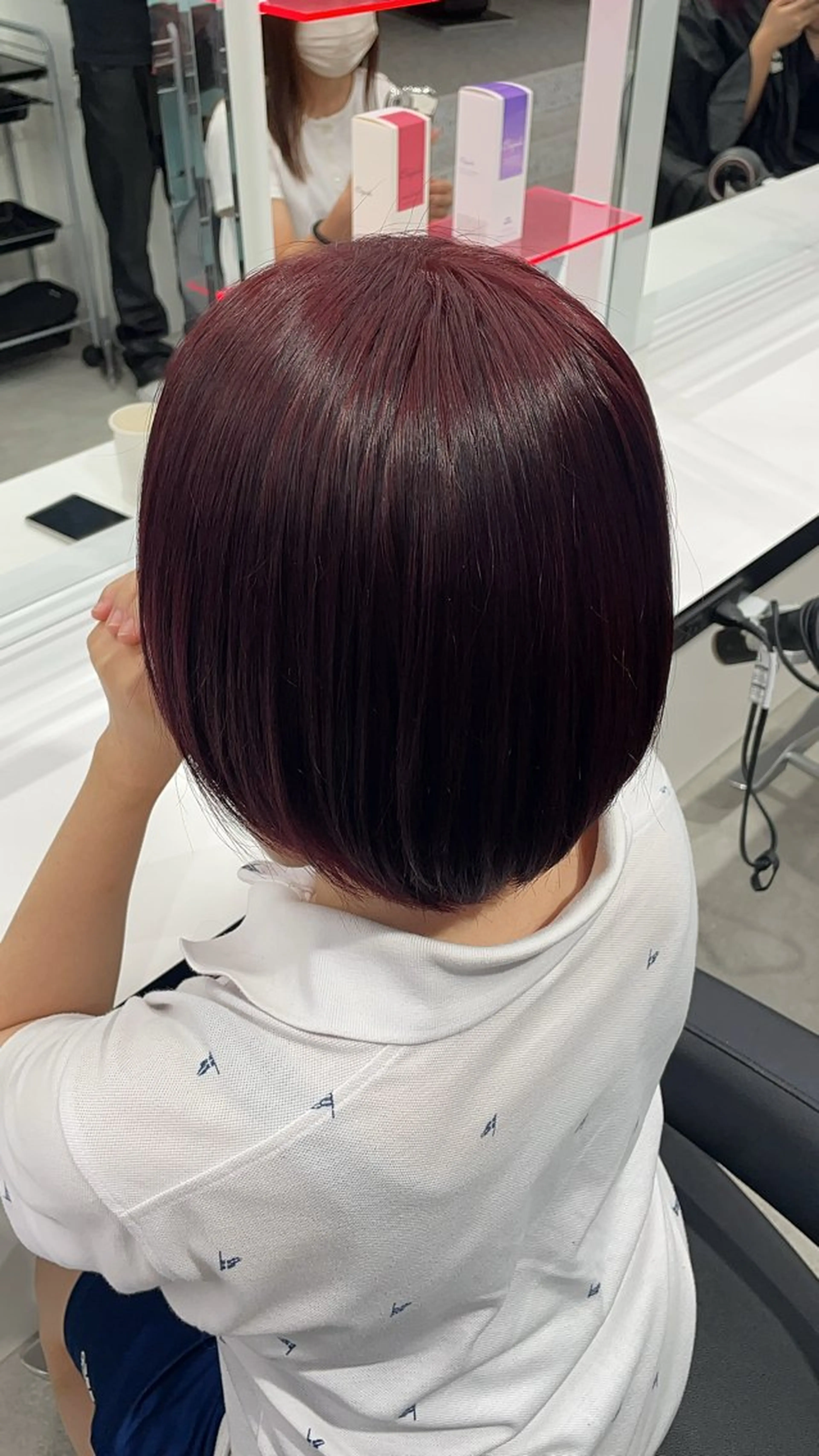 ミディアム カラー 履歴修正屋さん／ ブロンド／ホワイトのヘアスタイル