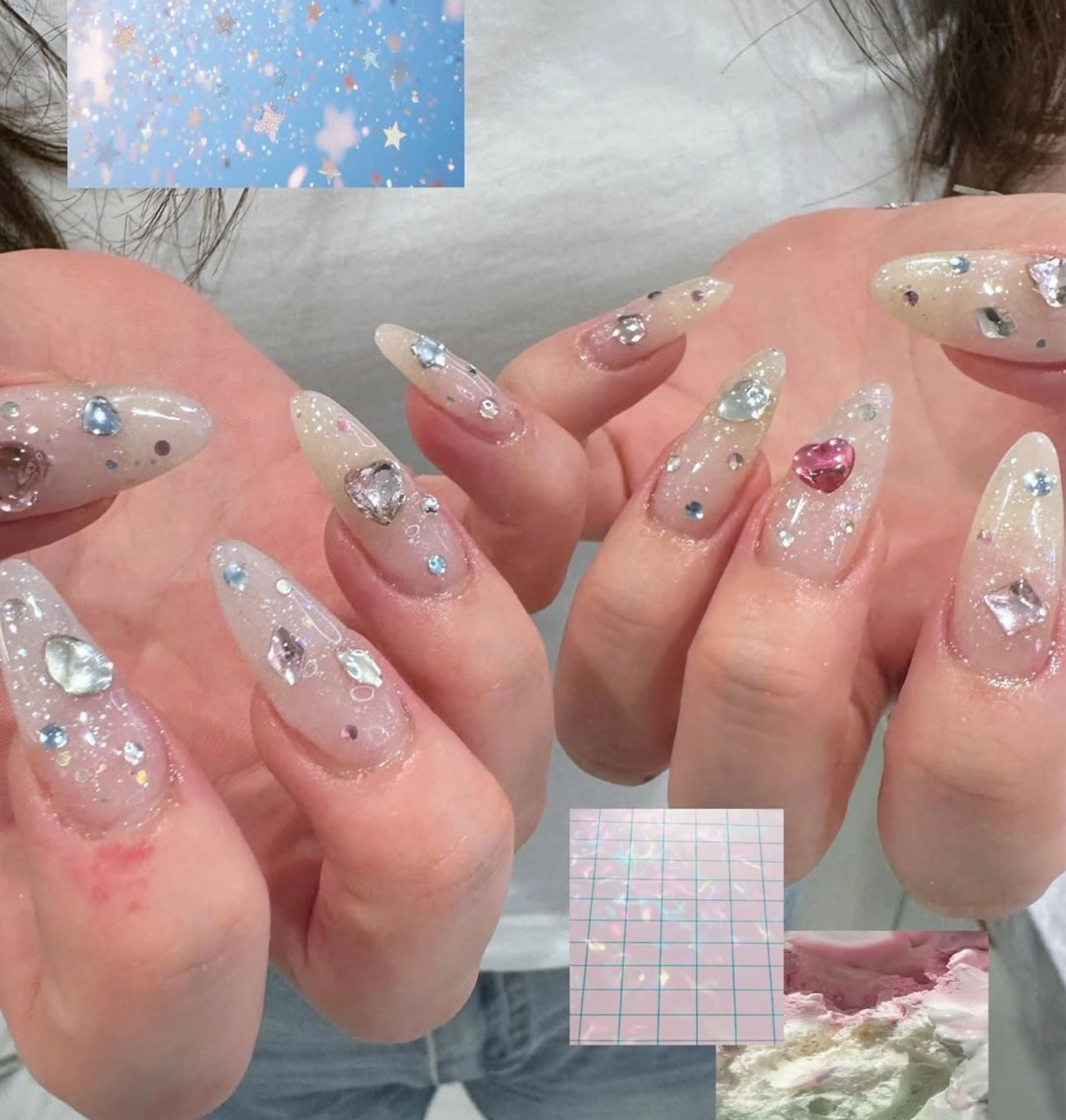 ネイル アートネイル フラワーネイル フレンチネイル ジェルネイル グラデーション ハンドネイル Ryu Nail NekoChanのネイルデザイン