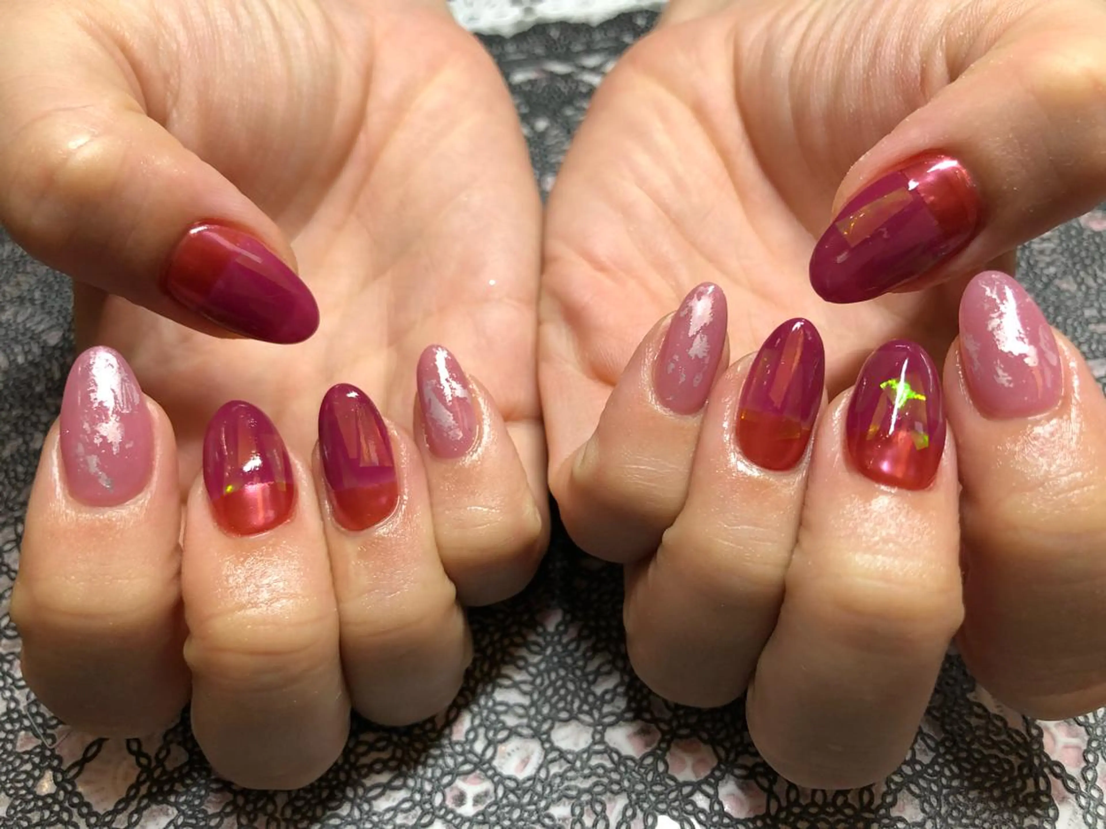 ネイル アートネイル オーロラネイル J terrace Nailのネイルデザイン