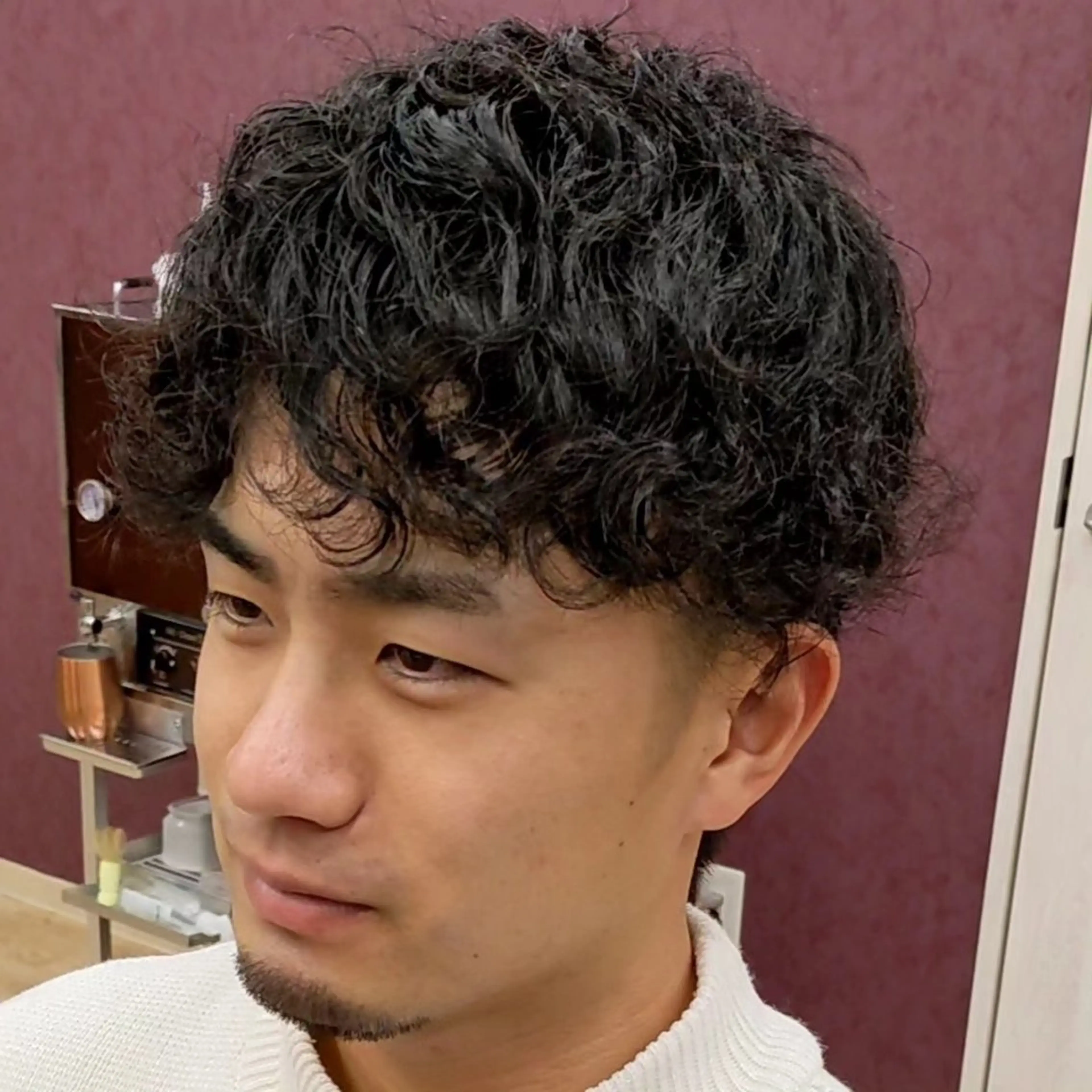 メンズカット+パーマ【マッシュ⭕フェード⭕】の写真