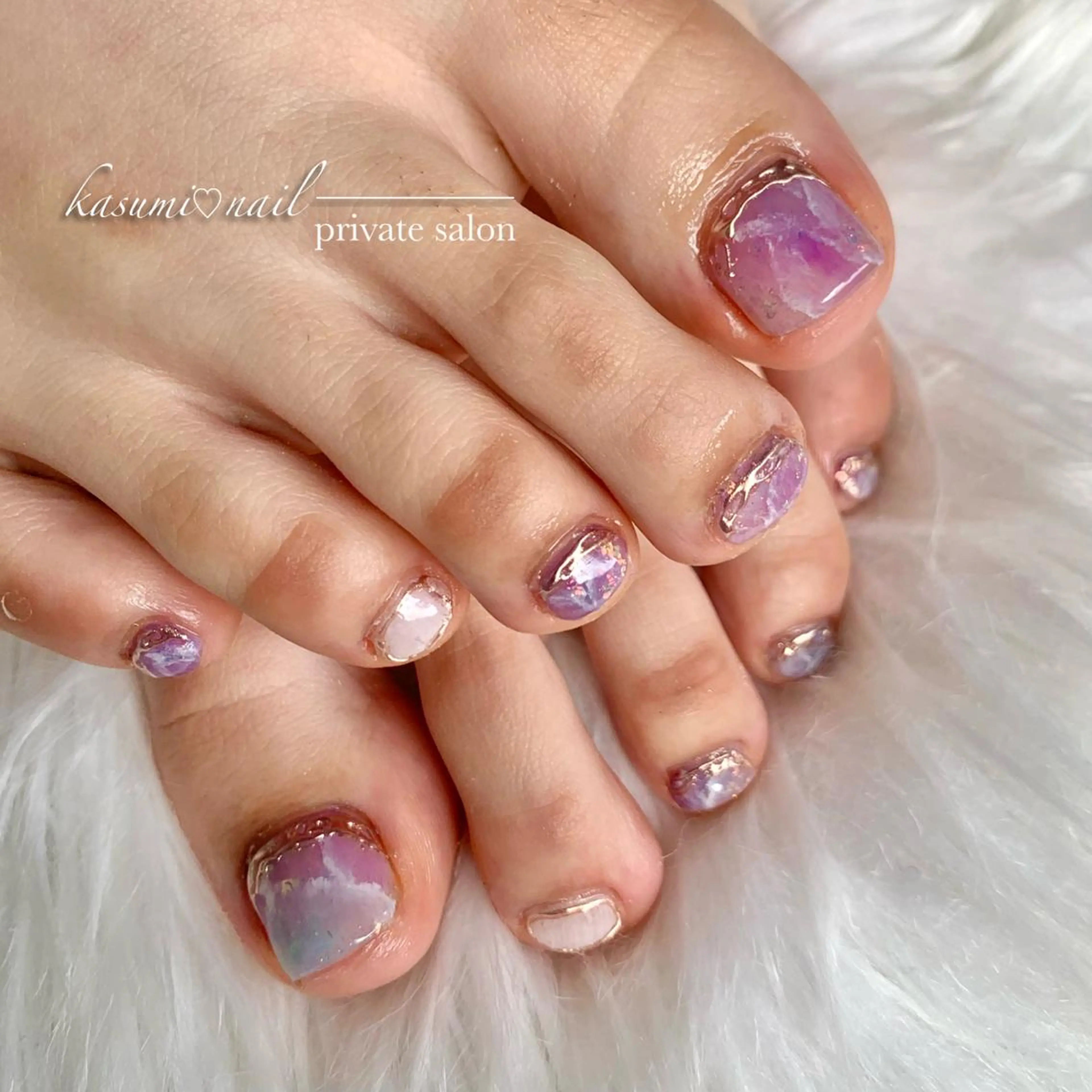 ネイル アートネイル フットネイル フレンチネイル ロングネイル マグネットネイル KASUMI♡ Nailのネイルデザイン