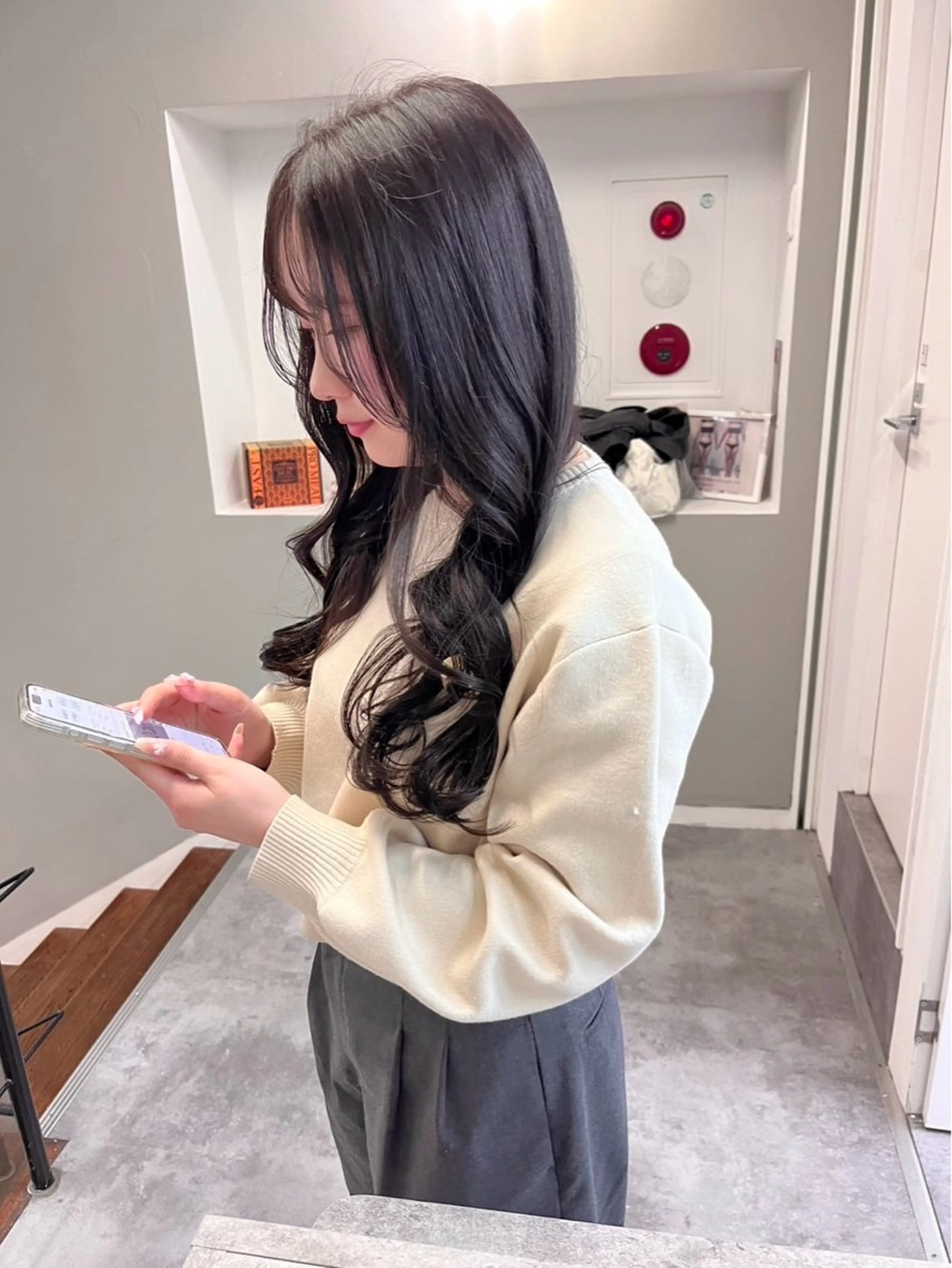 ロング カラー パーマ カット ヘアカラー L’me  TOKYO by youres【エルメトーキョーバイユアーズ】所属・《柔らかhair𓍯 》木村美姫のヘアスタイル