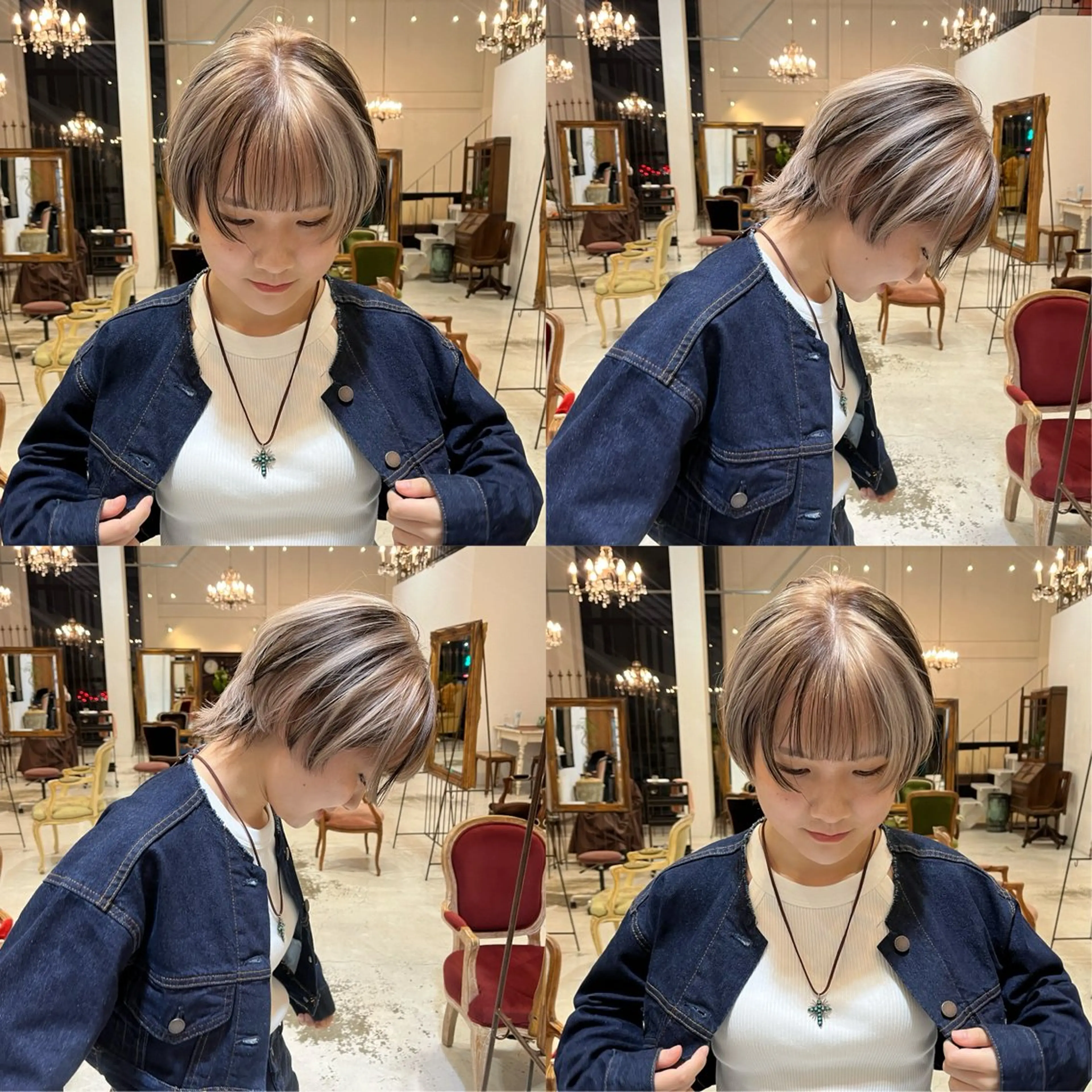 ショート カラー ブリーチ デザインカラー カット ヘアカラー トリートメント 【中村公園】小山 蒼生のヘアスタイル