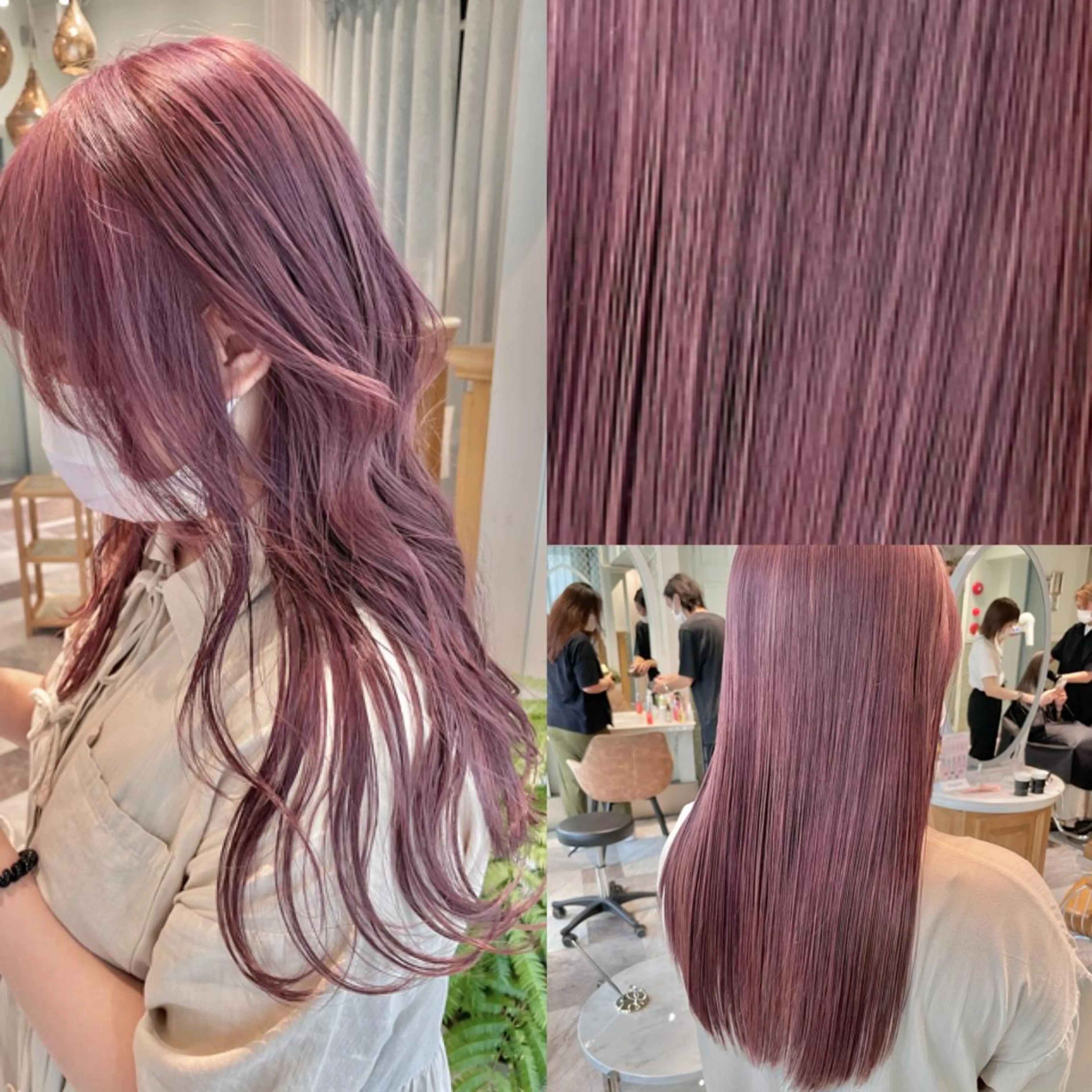 カラー ブリーチ ケアブリーチ ダブルカラー イヤリングカラー ハイライトカラー 渡辺 麻衣のヘアスタイル