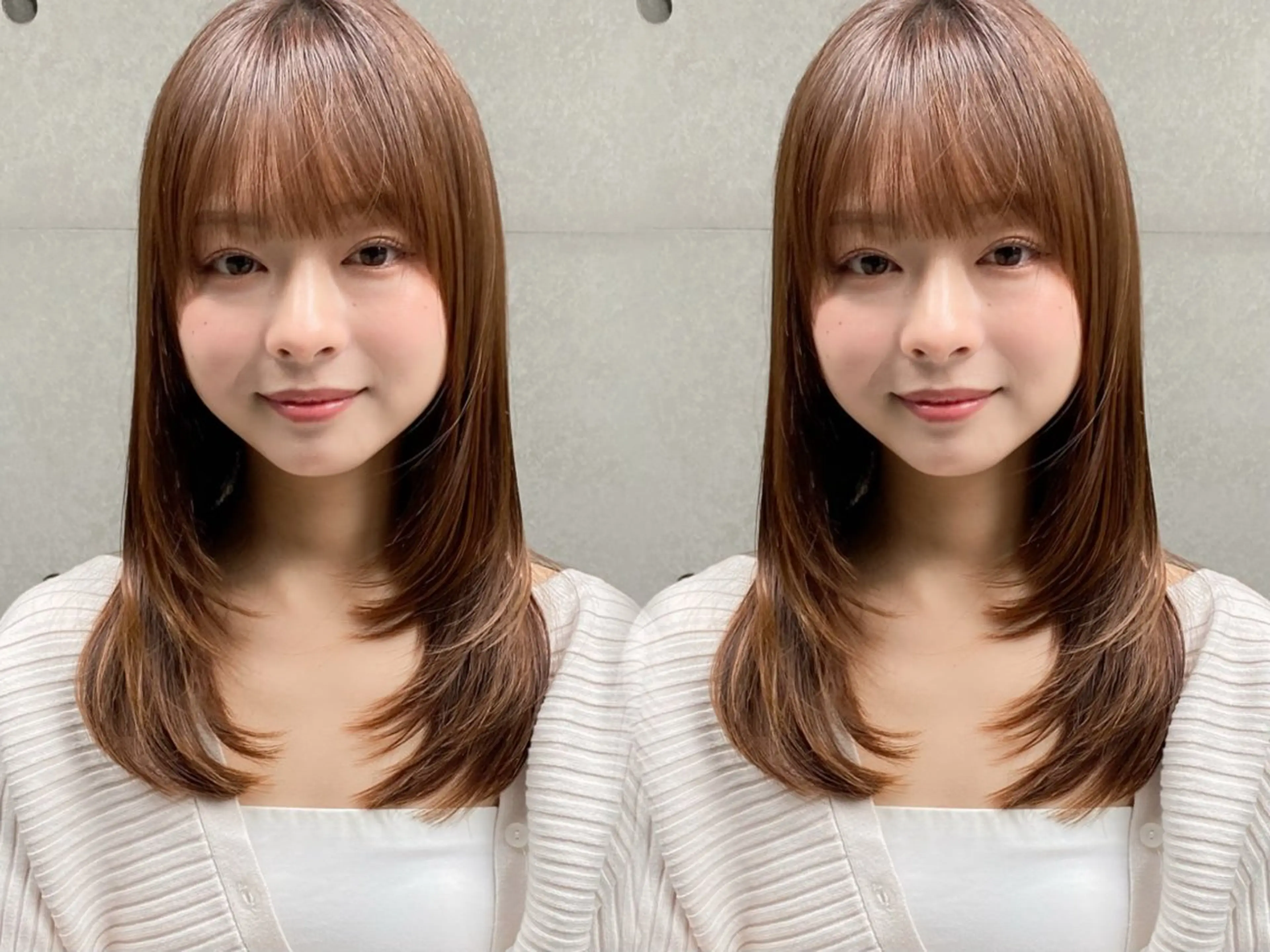 セミロング カラー 縮毛矯正 カット ヘアカラー 縮毛矯正 トリートメント レイヤー×髪質改善✨ 渋谷/佐藤侑哉のヘアスタイル