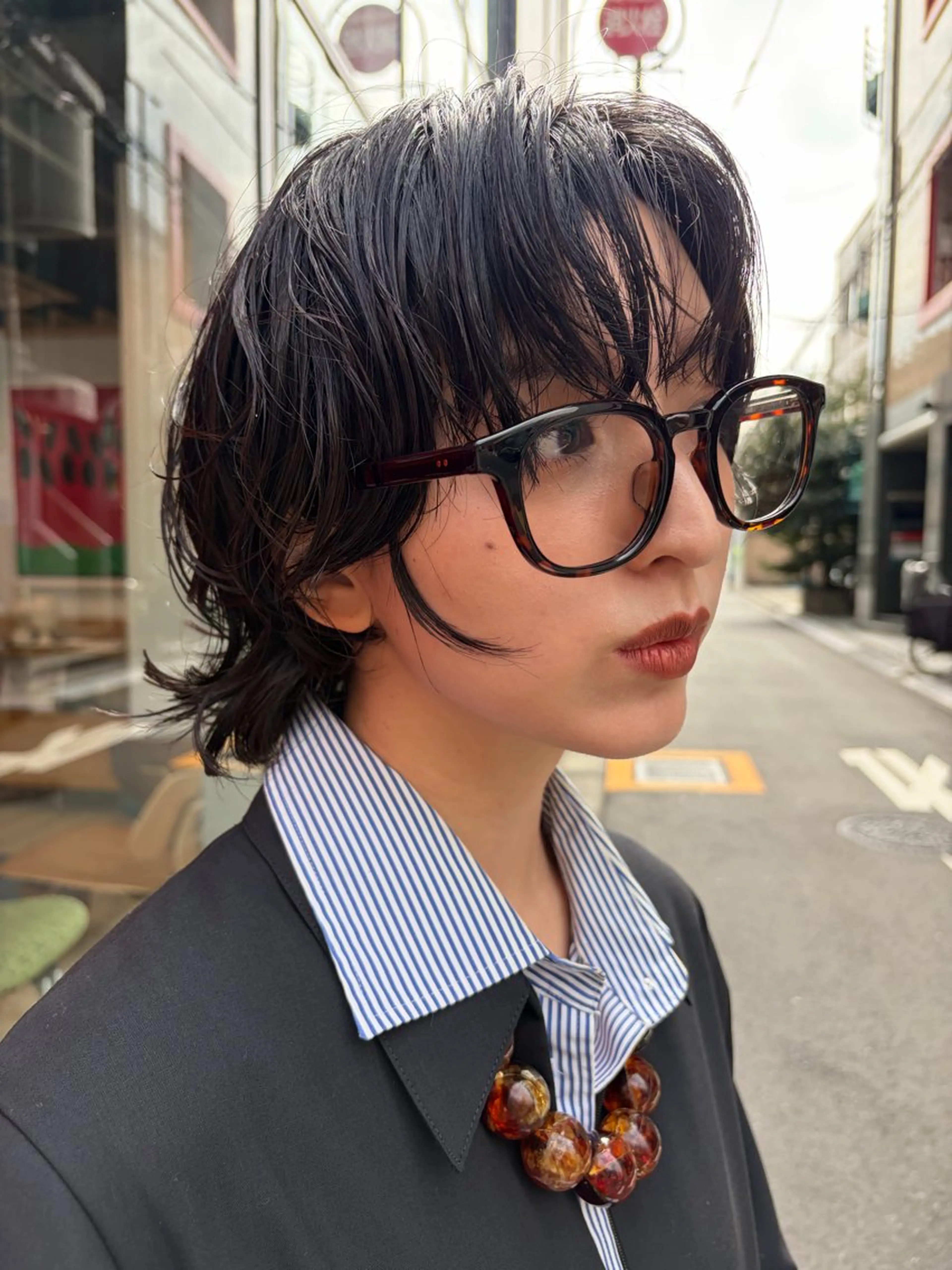 ショート パーマ カット パーマ トリートメント トレンドボブ /ミリヤのヘアスタイル