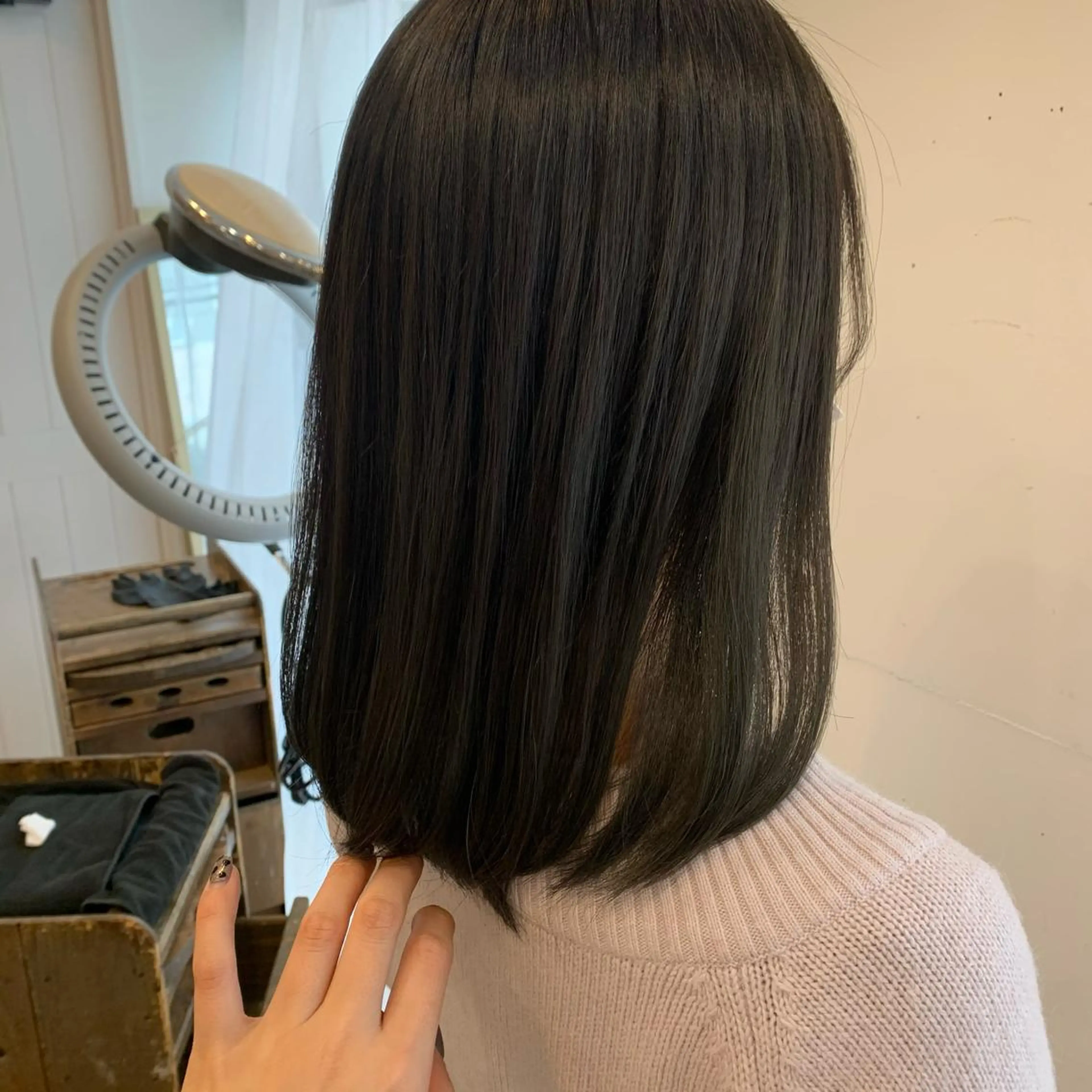 セミロング カラー まろやかカラー🤎 みなとまほのヘアスタイル