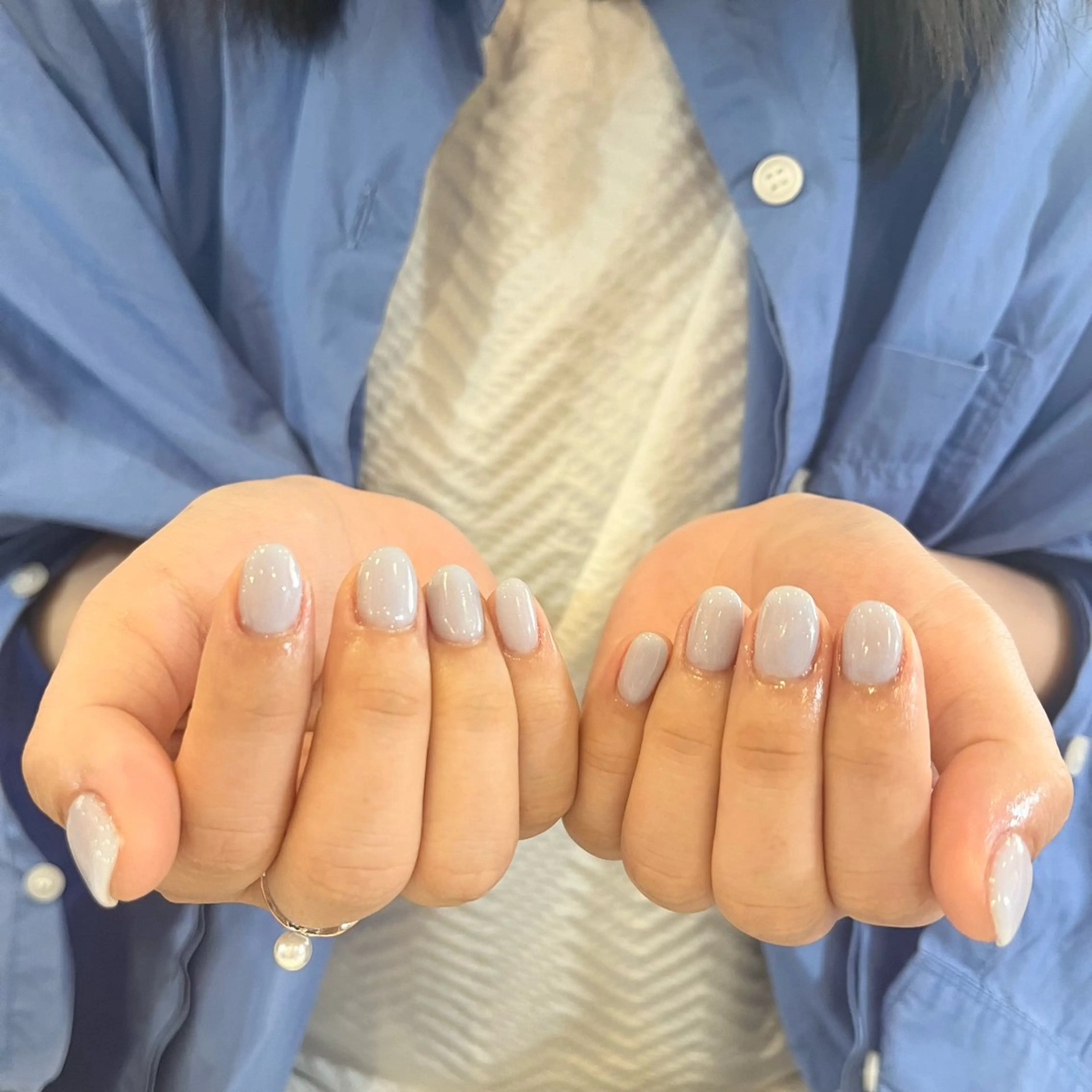 ネイル ブルー ラメ(グリッター) ハンドネイル ♡Tajima Yumeka♡のネイルデザイン