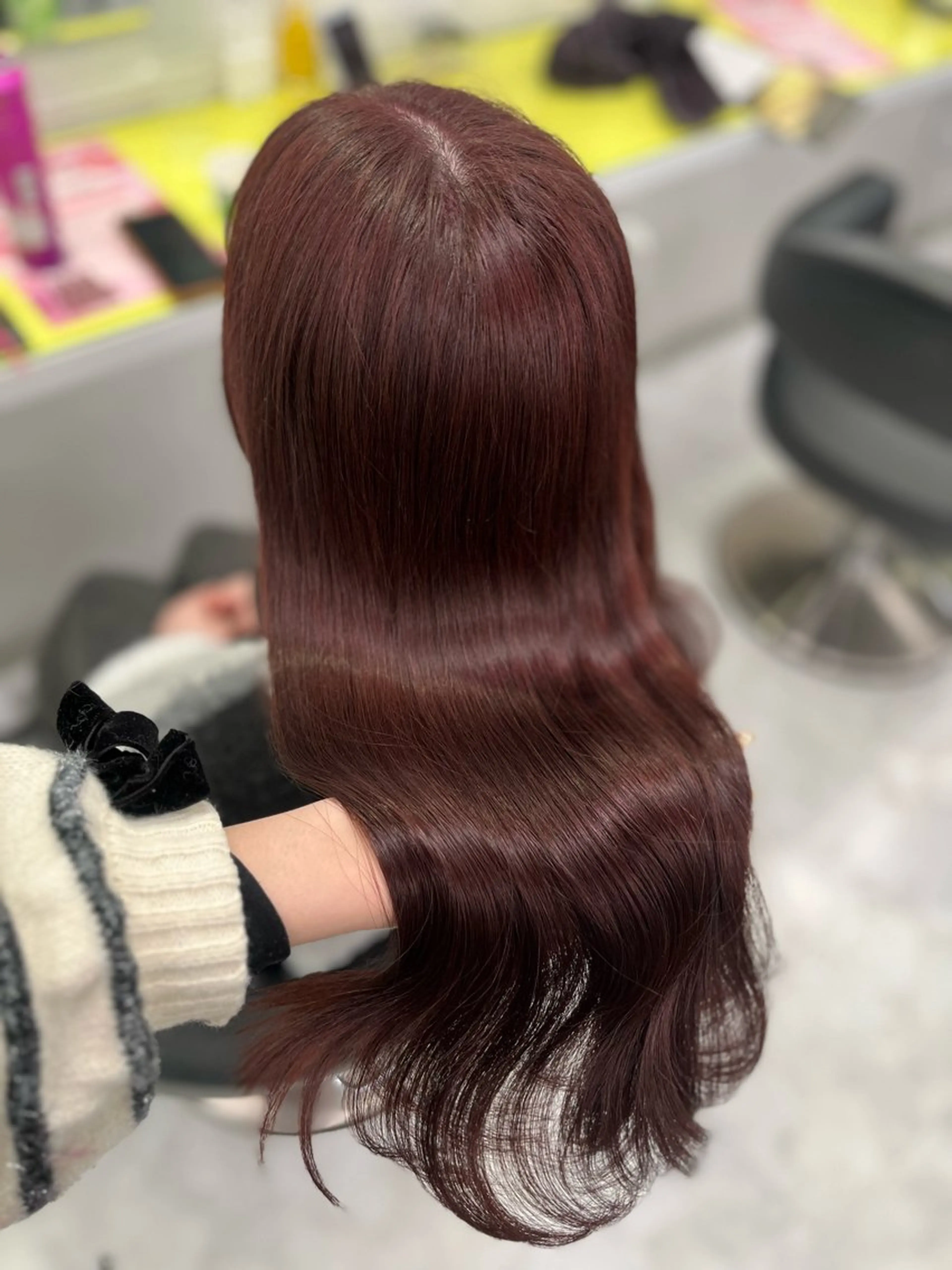 ロング カラー ヘアカラー トリートメント ヘアセット ガーリー♡女の子っぽ ヘア♡ピンクカラー♡のヘアスタイル