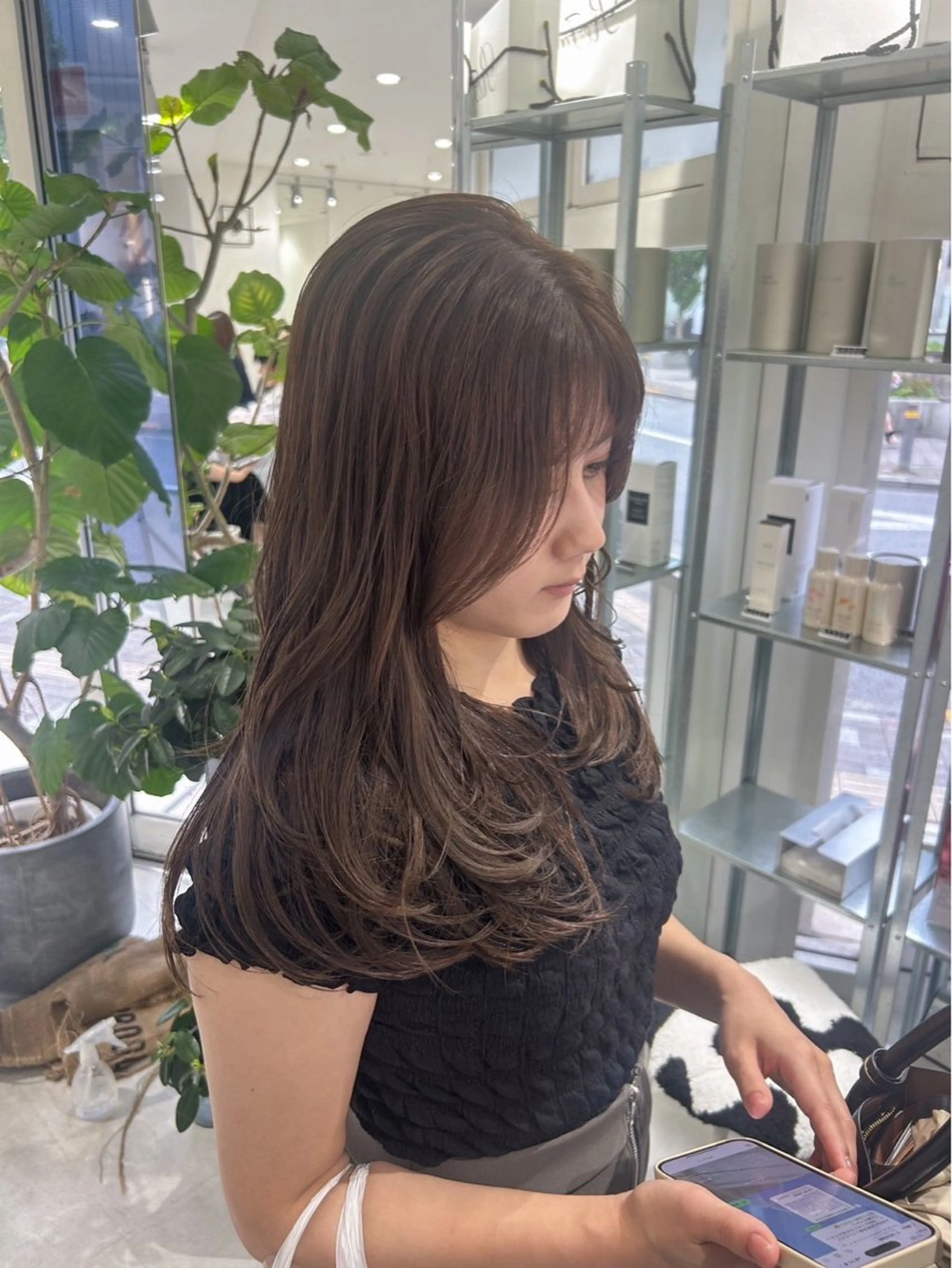 ロング ヘアカラー トリートメント ヘッドスパ ヘアセット 🖤:抜け感×大人 スタイル/Aoiのヘアスタイル