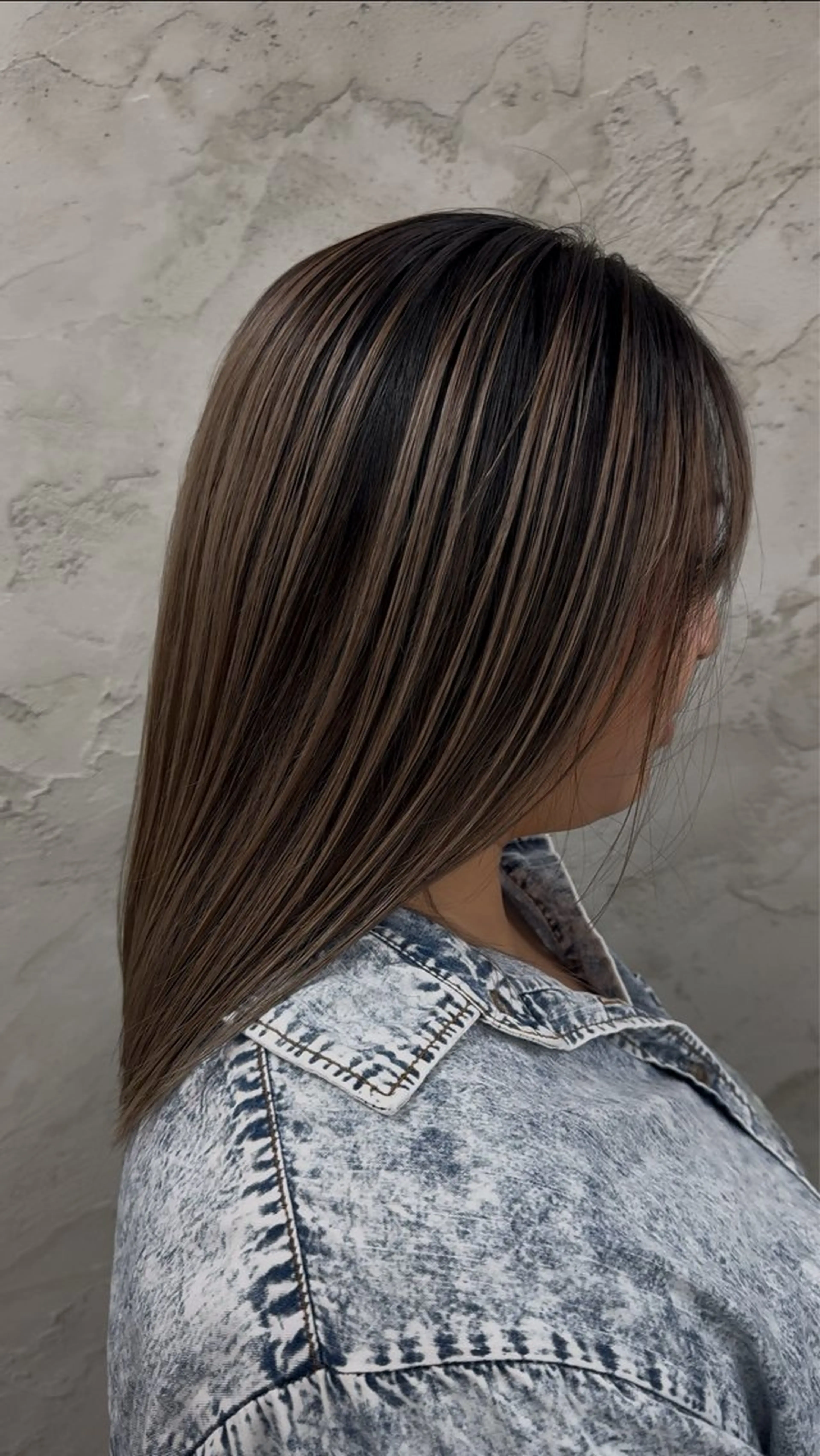 セミロング カラー デザイン/美髪カラー 艶職人/福井SHUNのヘアスタイル