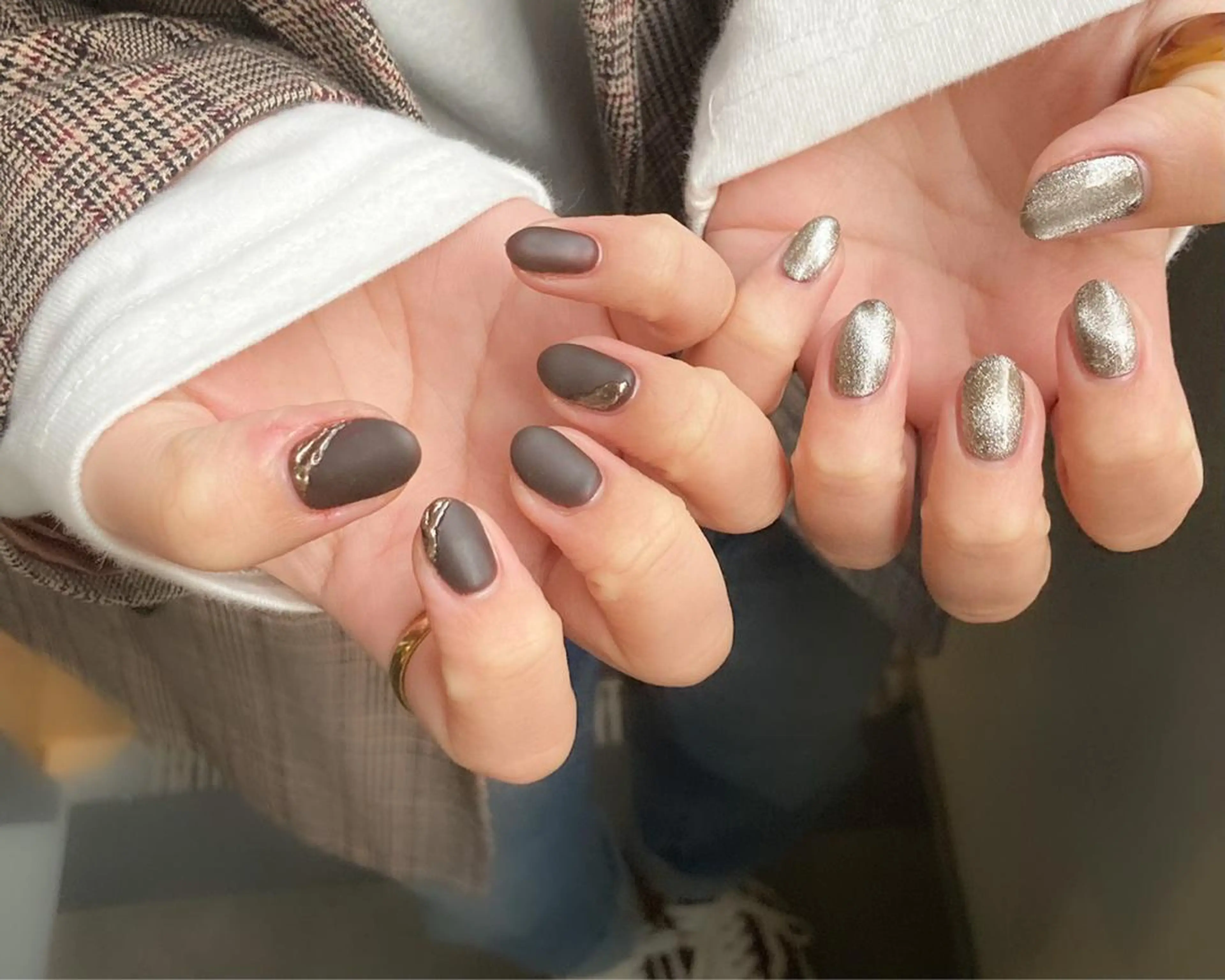 ネイル マグネットネイル マットネイル nail＊ runa🌻のネイルデザイン