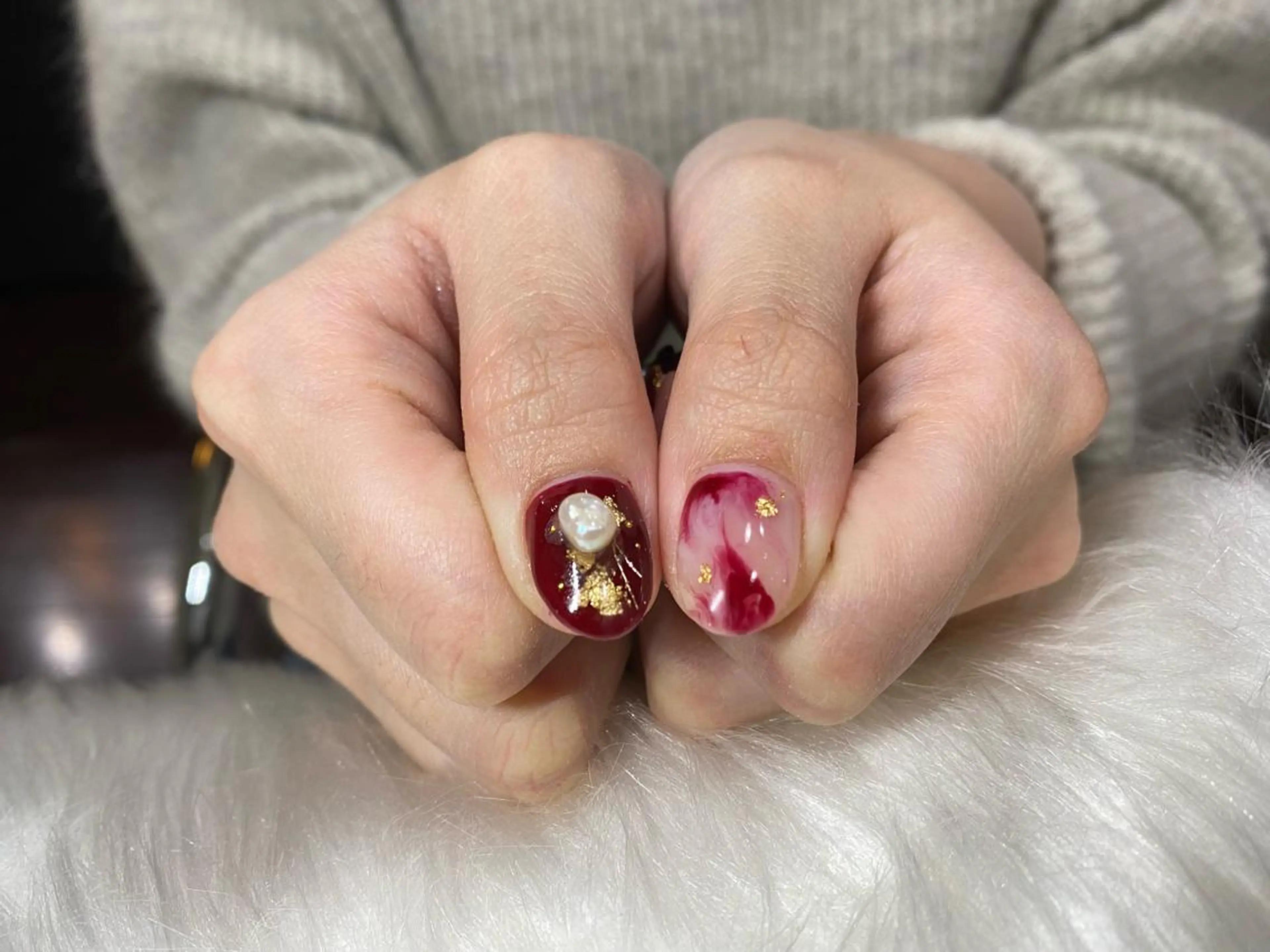 ネイル 成人式 持ち込み ハンドネイル crystal ⭐︎ colorのネイルデザイン