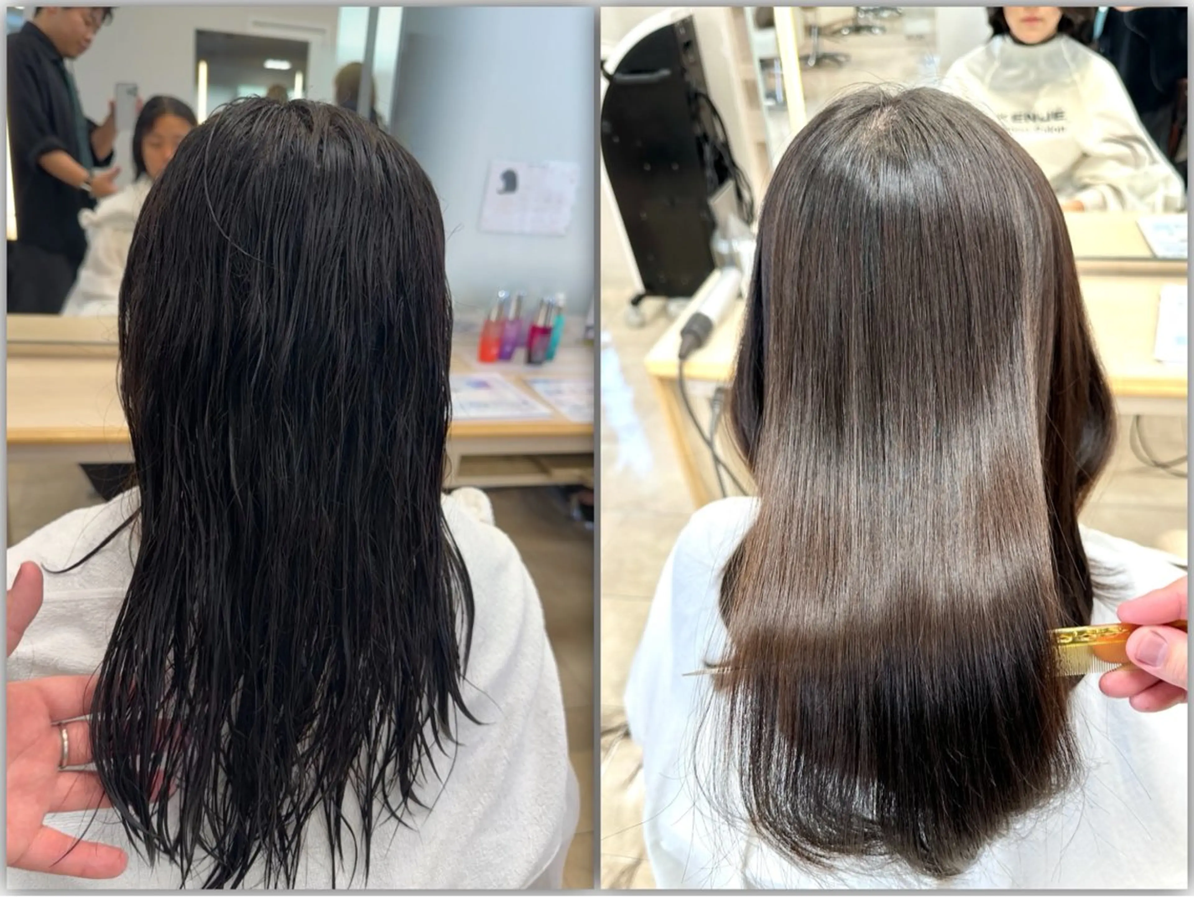 セミロング 髪質改善・縮毛矯正 年間1500名担当♪のヘアスタイル