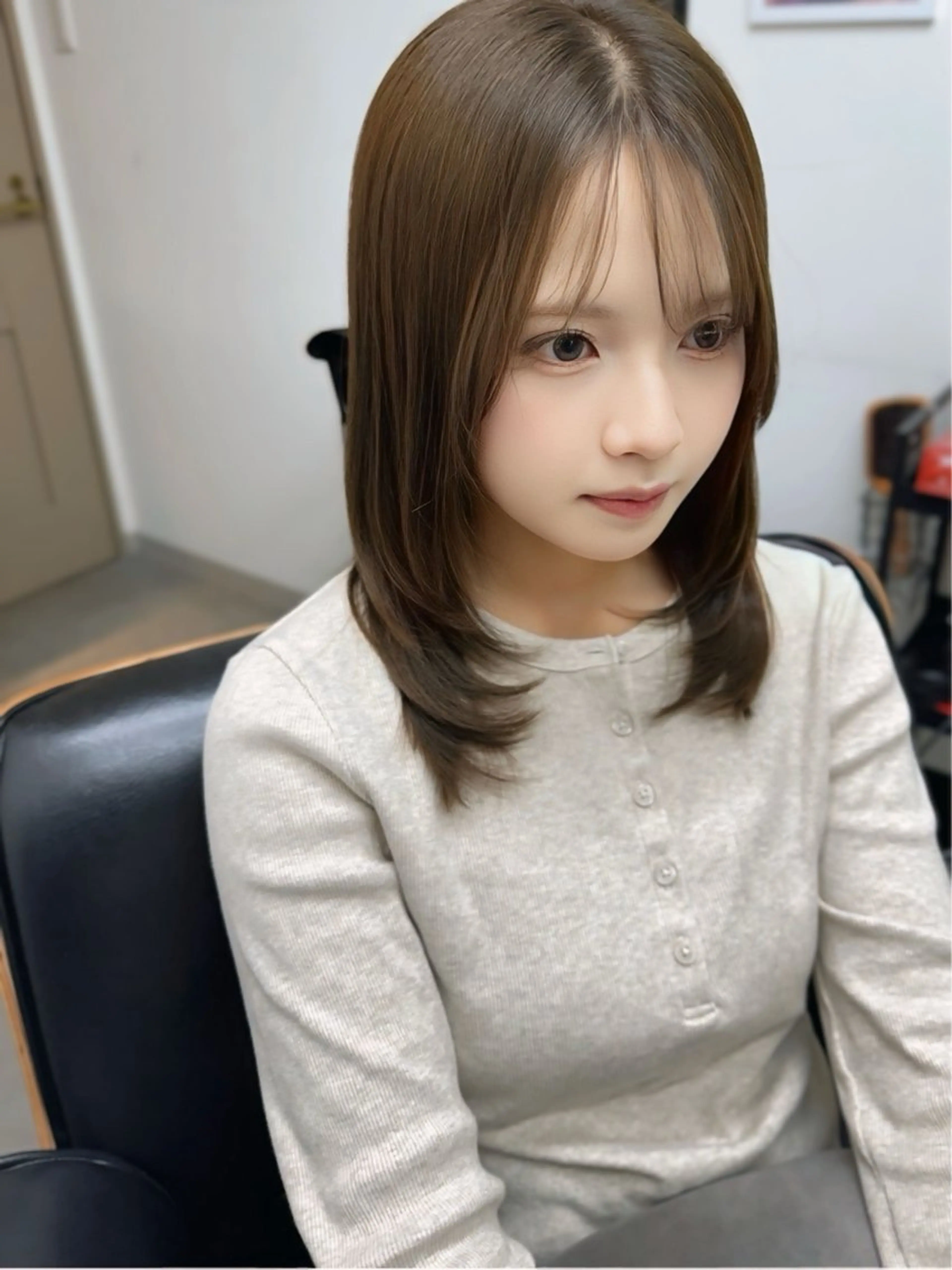 セミロング カラー アディクシーカラー イルミナカラー クオルシアカラー 髪質改善 韓国風ヘア カット ヘアカラー トリートメント 艶髪改善師/高橋潤 /縮毛矯正のヘアスタイル