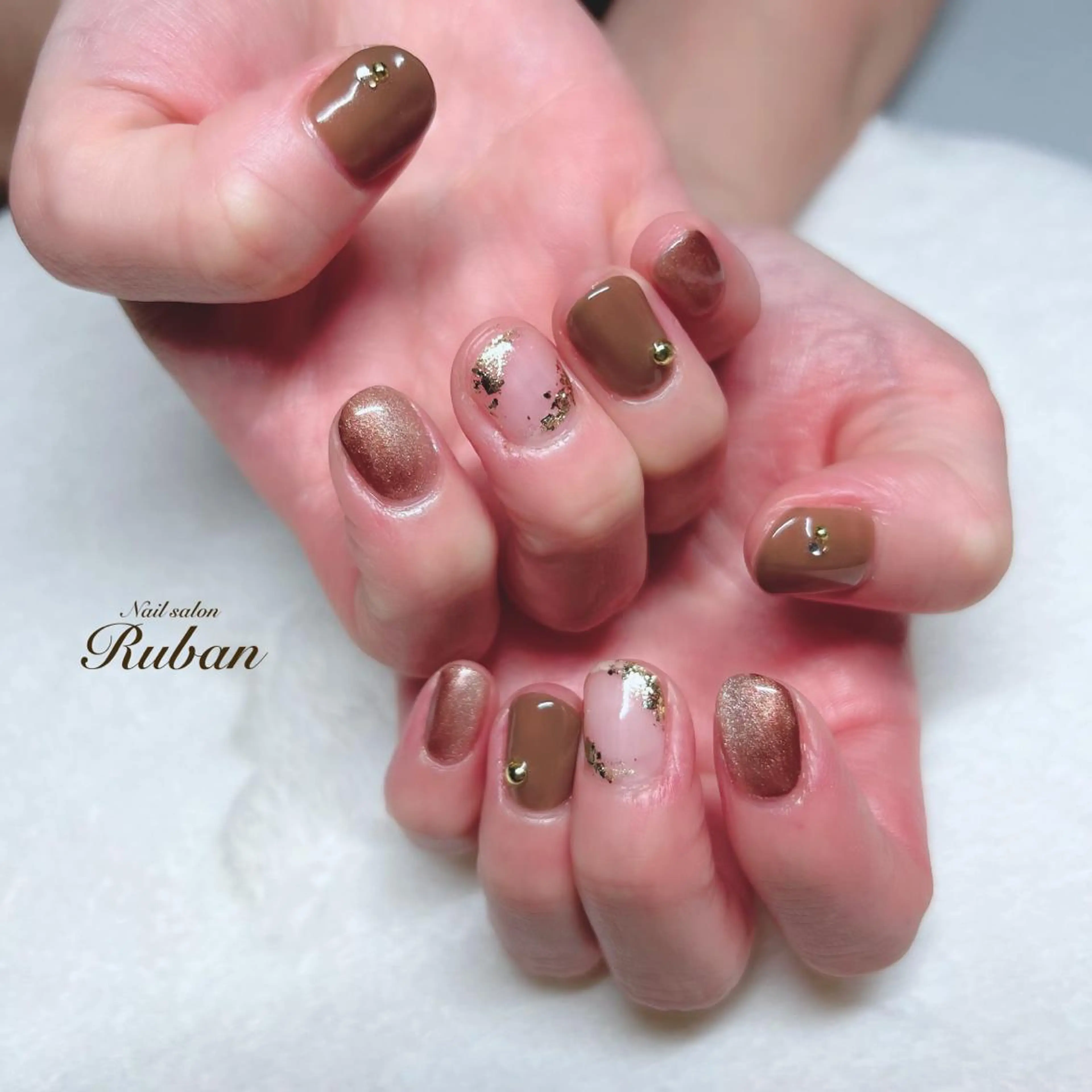 ネイル マグネットネイル ニュアンスネイル Nail salon Rubanのネイルデザイン