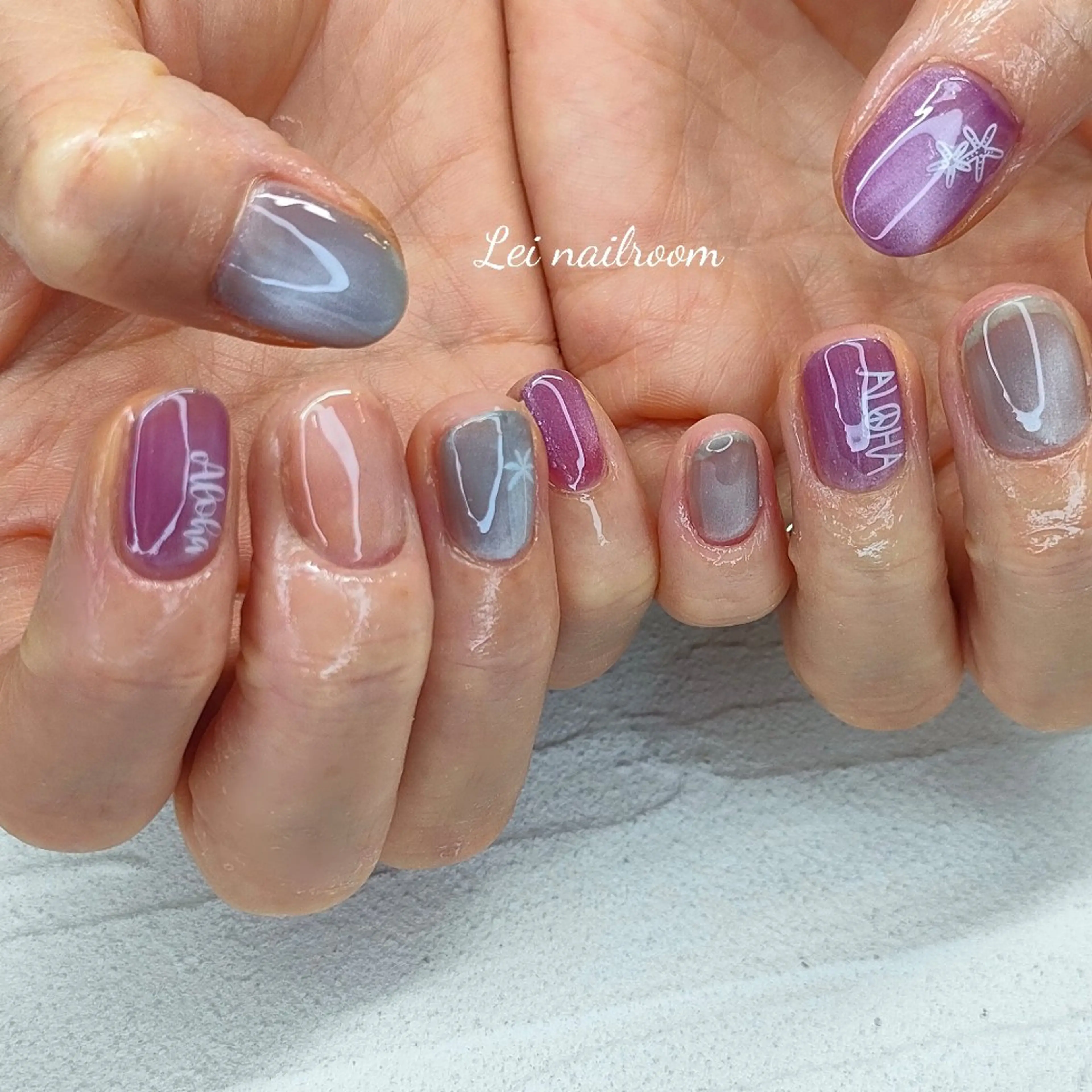 ネイル アートネイル マグネットネイル lei🌼 nailroomのネイルデザイン