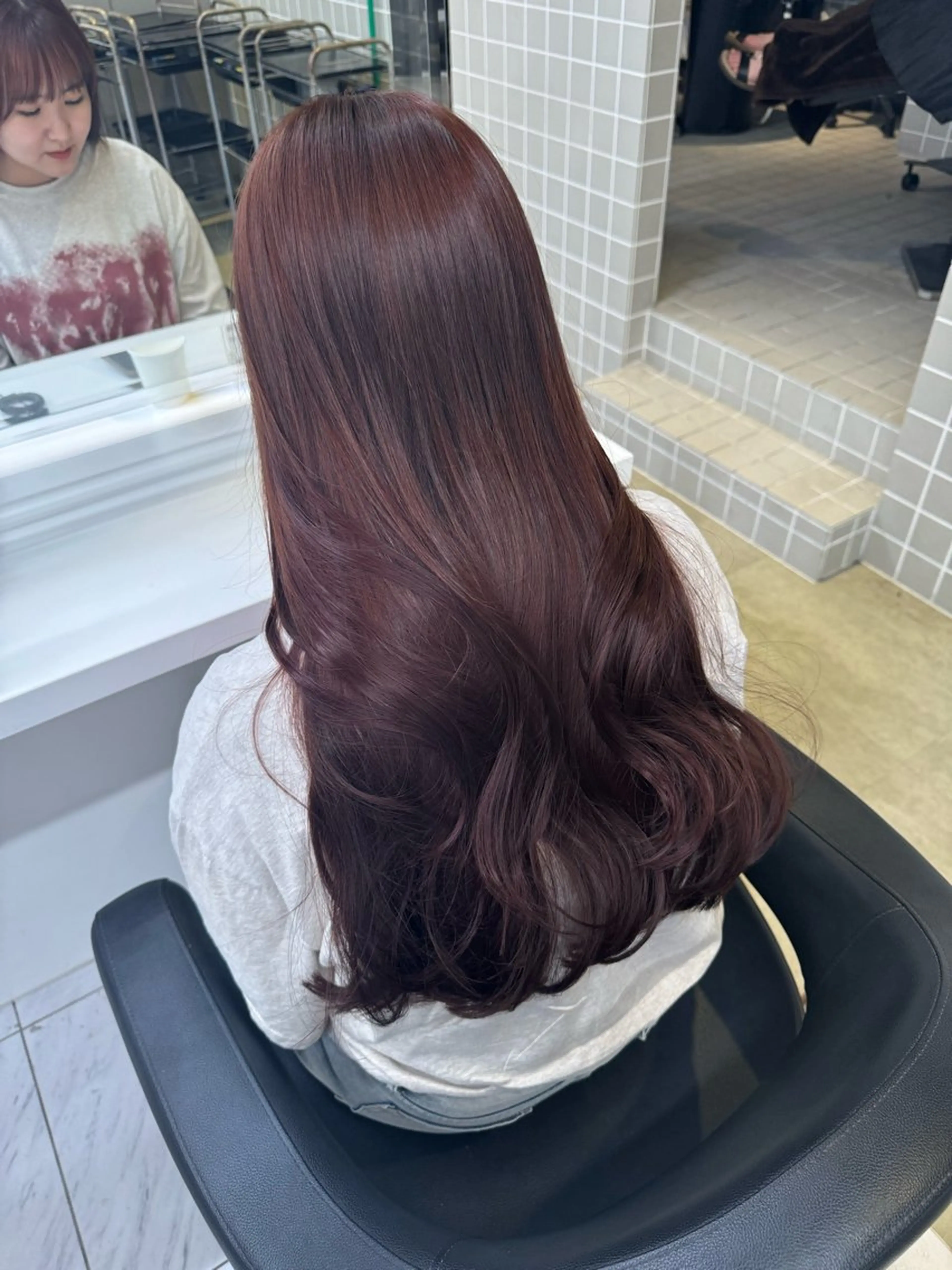 ロング カラー パーマ ヘアアレンジ メンズ キッズ 韓国系🇰🇷🩶 艶暗髪/MEIのヘアスタイル