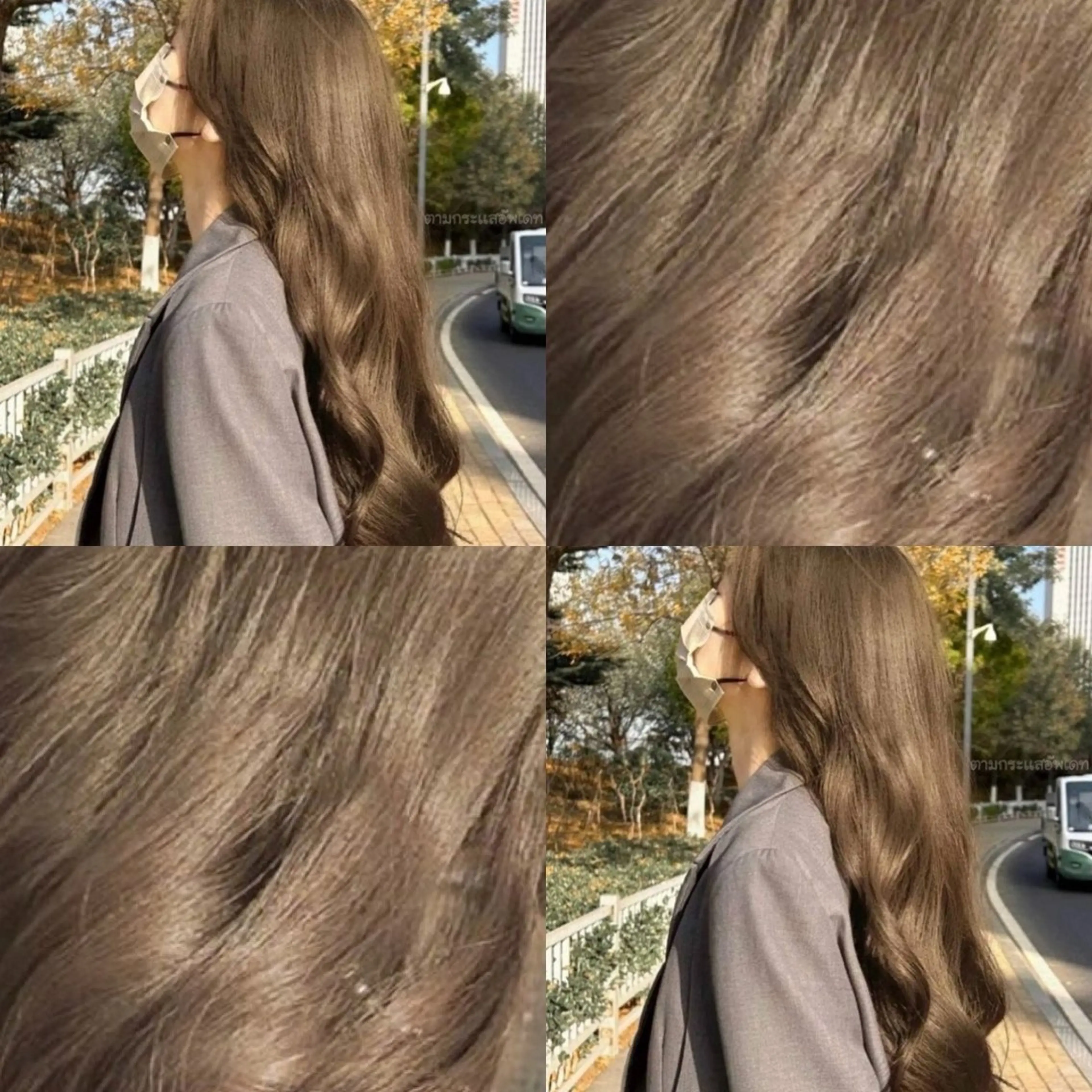 ロング カラー ヘアアレンジ ベージュカラー ブリーチ 透明感カラー ブリーチなしカラー オリーブベージュ ブリーチなしカラー/ 髪質改善/寺門束のヘアスタイル