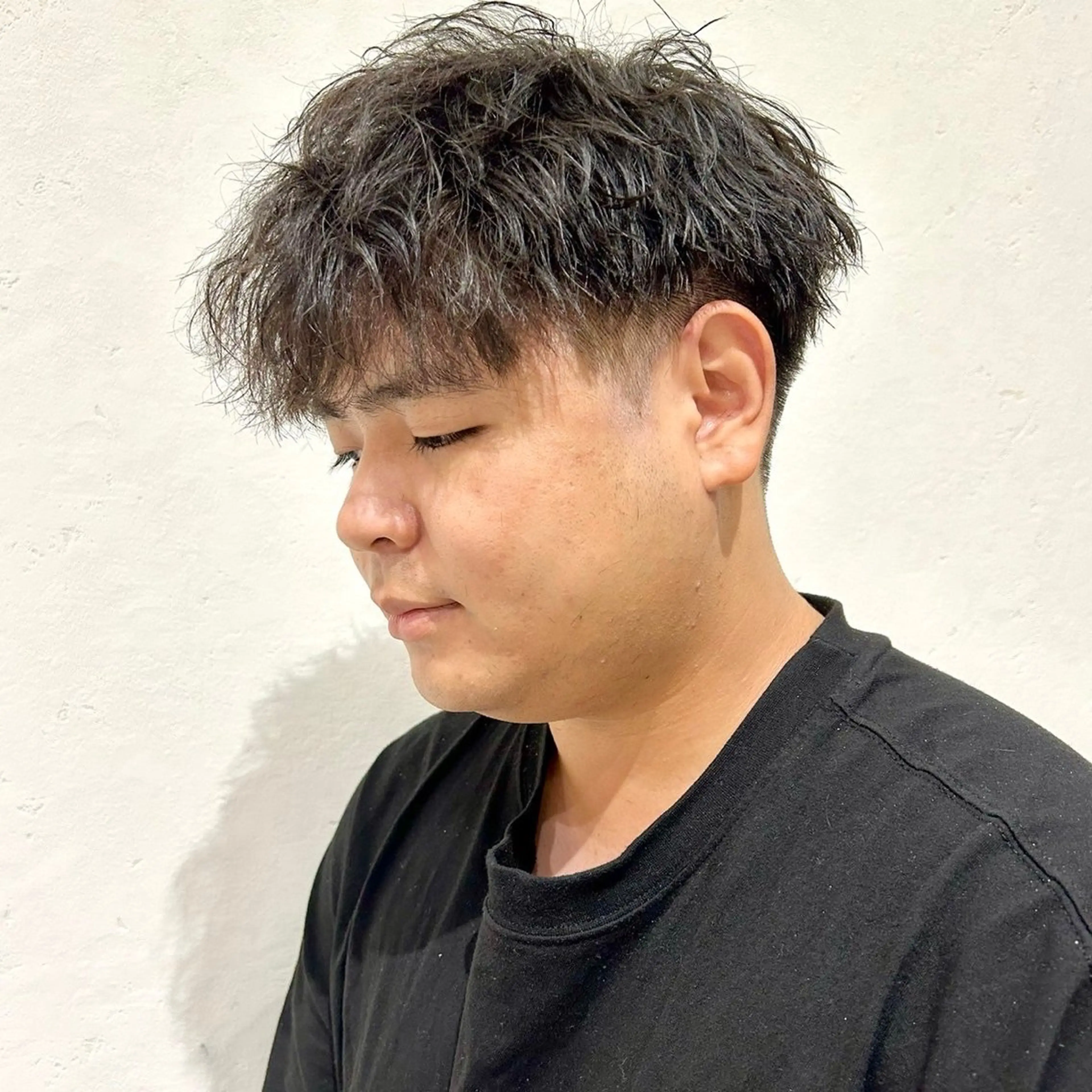 パーマ メンズ センターパート マッシュ メンズパーマ スパイキーショート ツイストスパイラルパーマ 🍒中川葵久美🍒 レイヤー/メンズのヘアスタイル