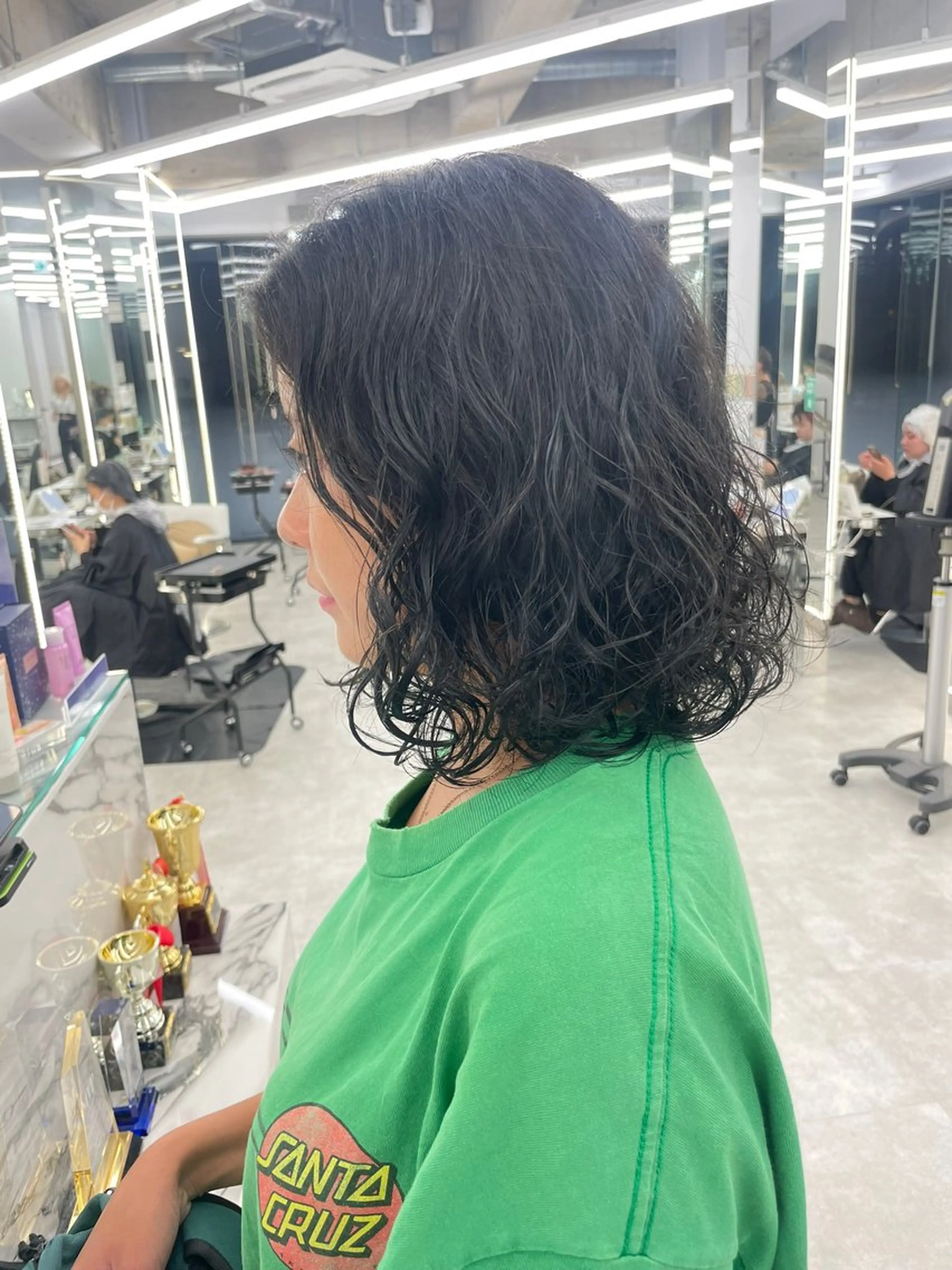 ミディアム カラー パーマ ヘアアレンジ 【Sweep】おじま のぞみのヘアスタイル