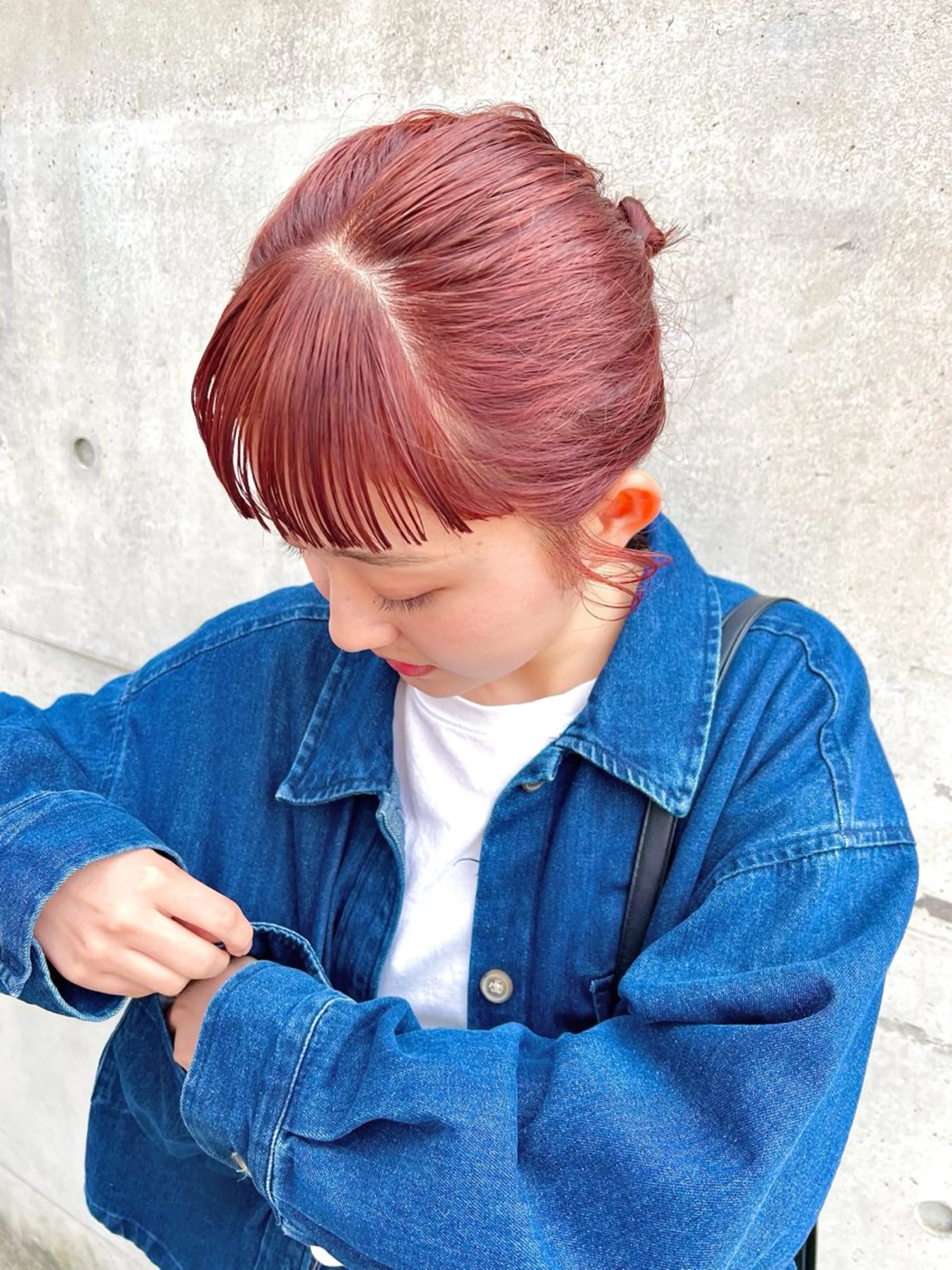 【U24限定価格】【平日限定】  前髪カット＋カラー+クイックトリートメントの写真