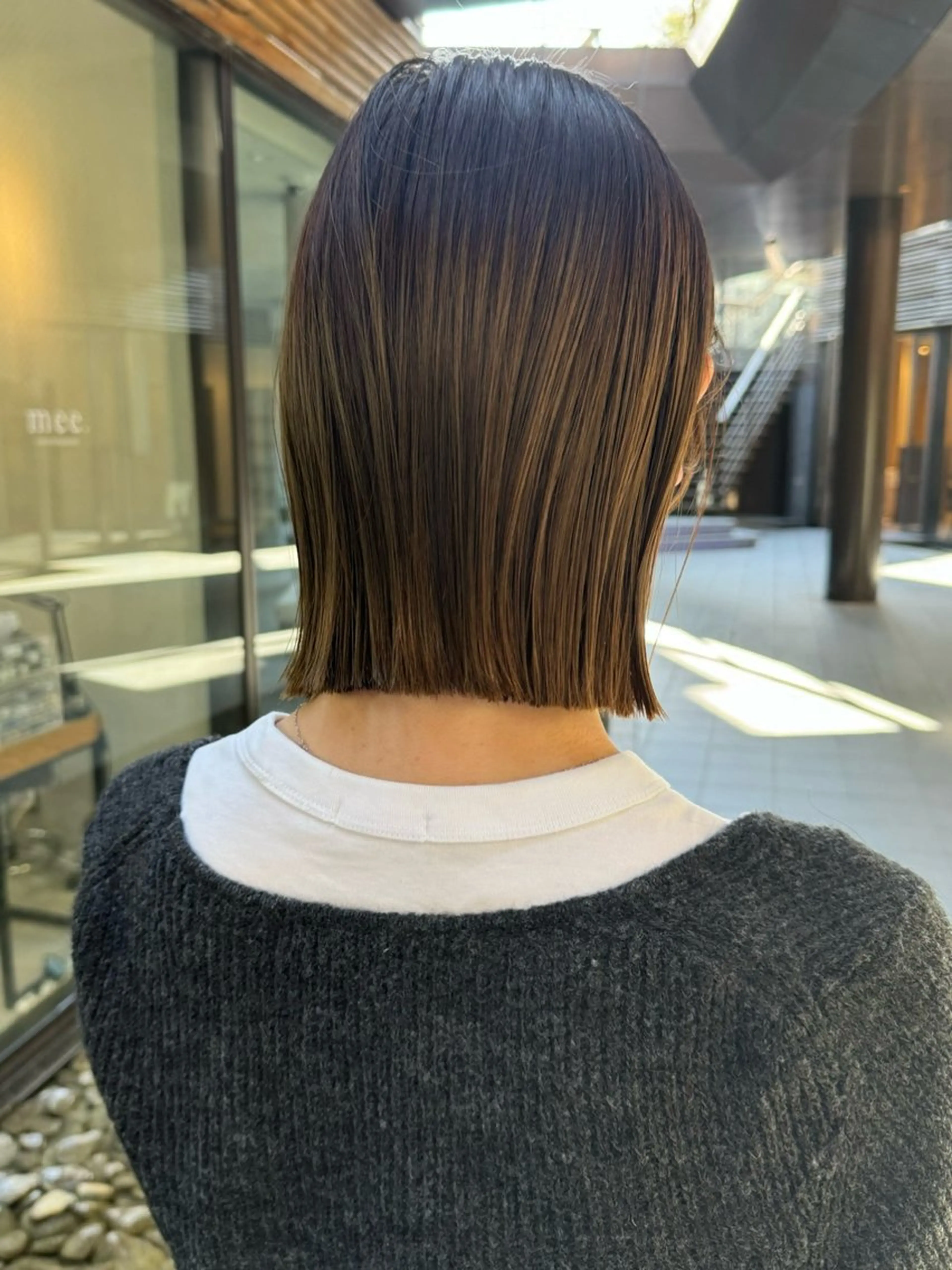 ミディアム ボブ カット 縮毛矯正 トリートメント mee.表参道所属・ボブ/ショート /パーマ/shinのヘアスタイル